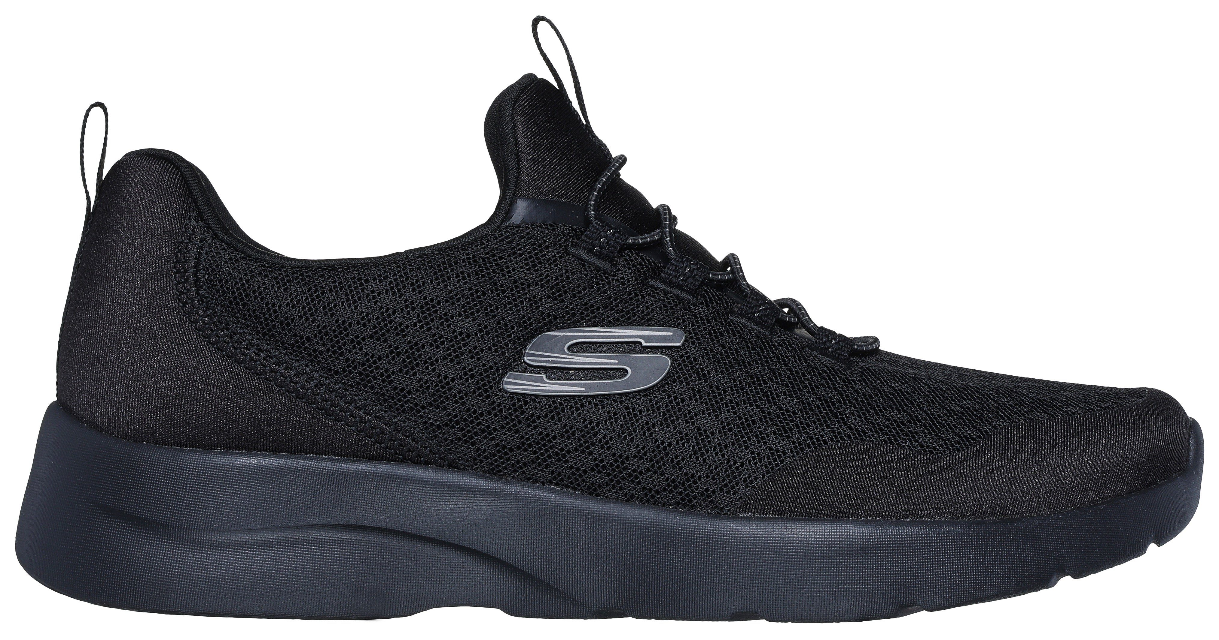 Skechers DYNAMIGHT 2.0- Slip-On Sneaker in veganer Verarbeitung schwarz-uni