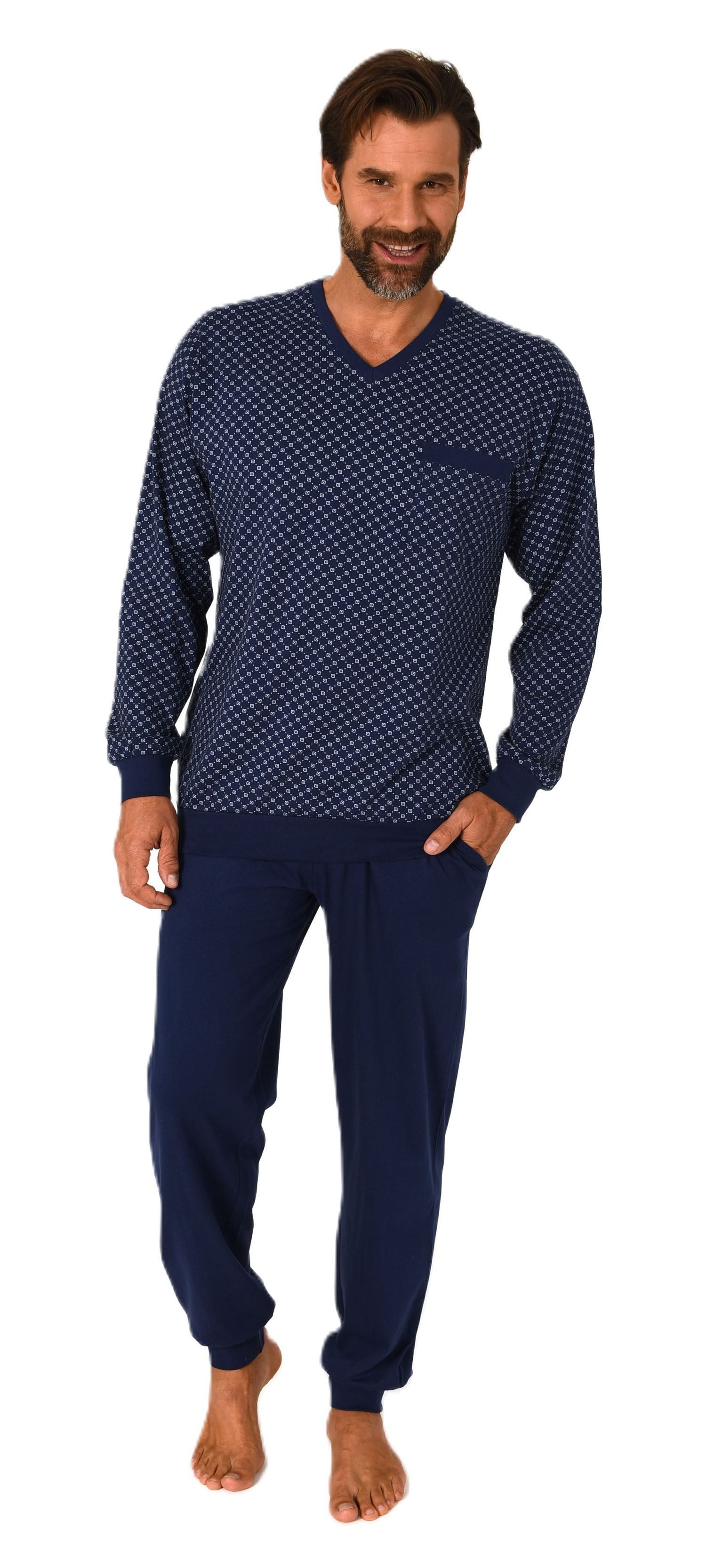 Normann Pyjama Normann Herren Schlafanzug langarm günstig online kaufen