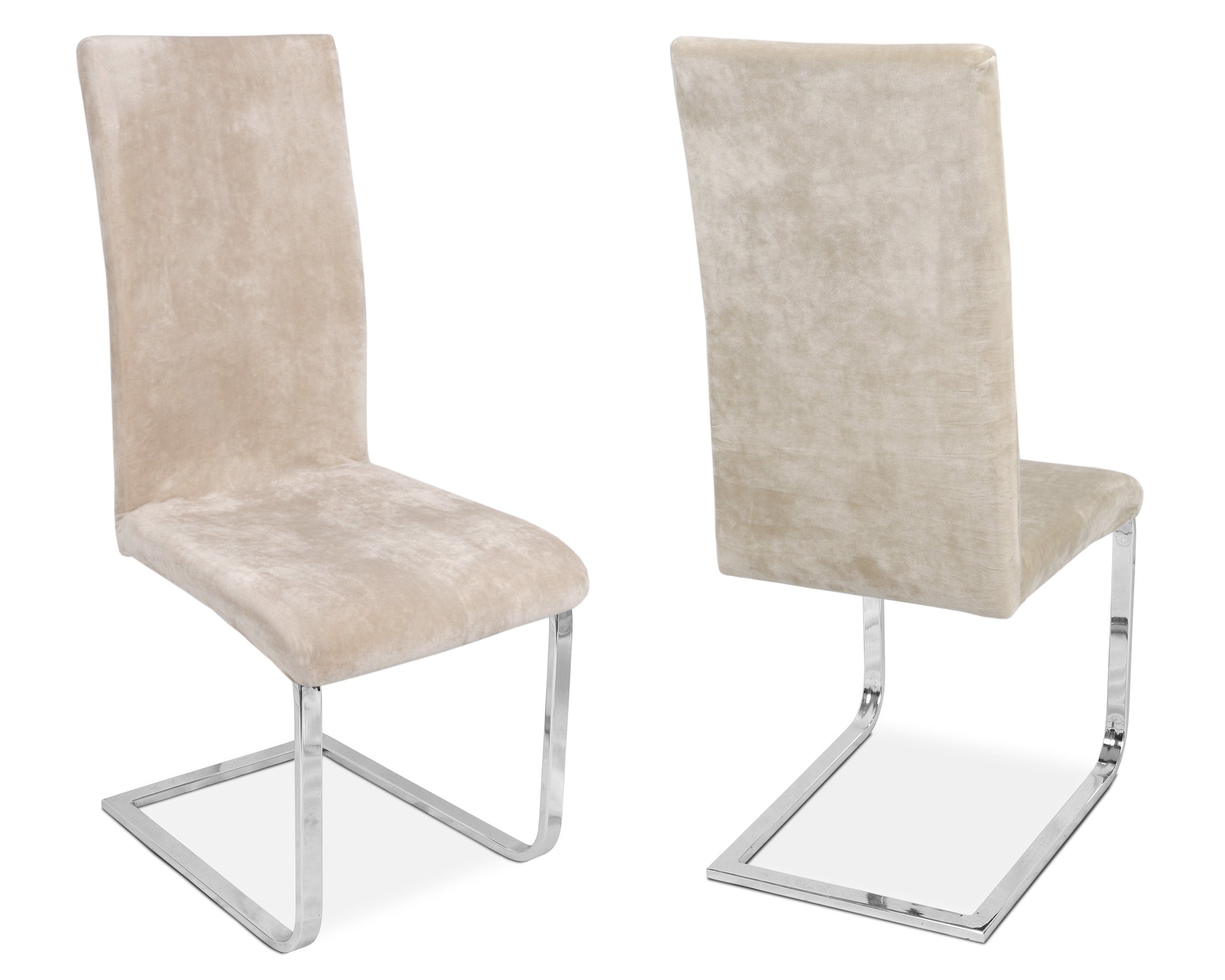 Beautex Stuhlhusse Maya Samt Mirofaser Stuhlhusse, elastische Stretch Husse Bi-Elastic