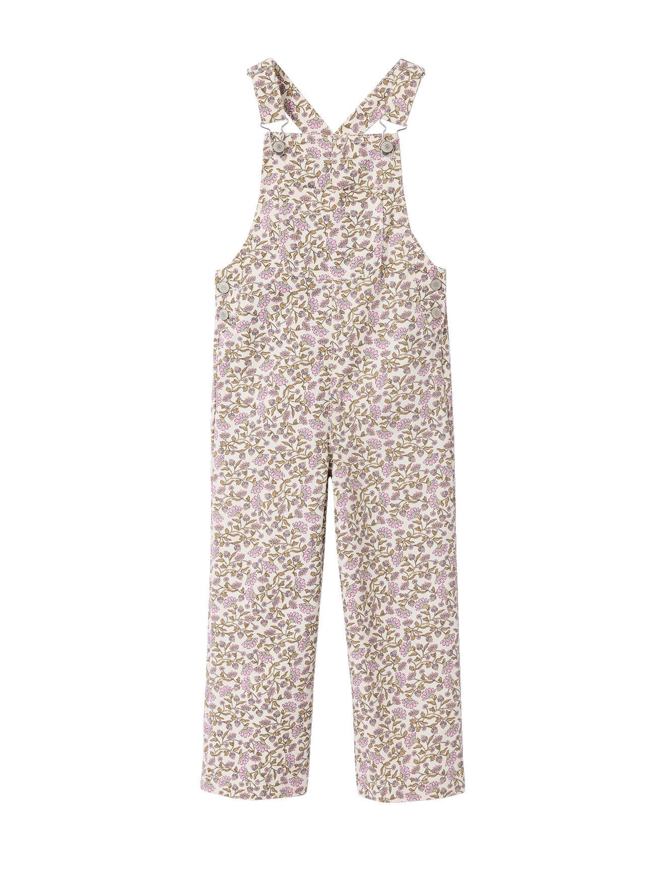 vertbaudet Jumpsuit Mädchen Latzhose mit Blumenmuster