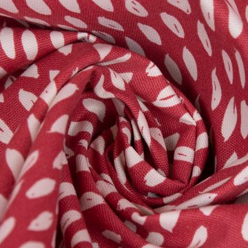 Vorhang SCHÖNER LEBEN. Vorhang Smok-Schlaufenband rot Kleckse Tropfen 245cm, SCHÖNER LEBEN., blickdicht, Baumwolle, handmade, made in Germany, vorgewaschen