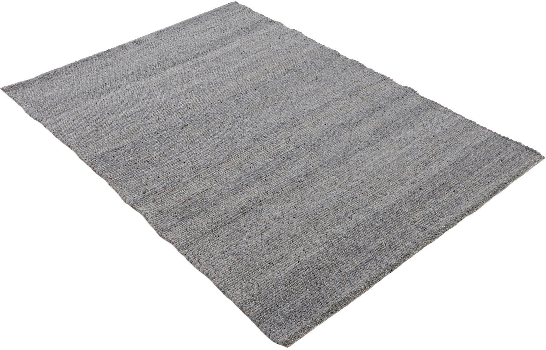 carpetfine Wollteppich Passau Handwebteppich, rechteckig, Höhe: 10 mm, Naturfaser, Wolle, handgewebter Wendeteppich, Schlafzimmer, Wohnzimmer