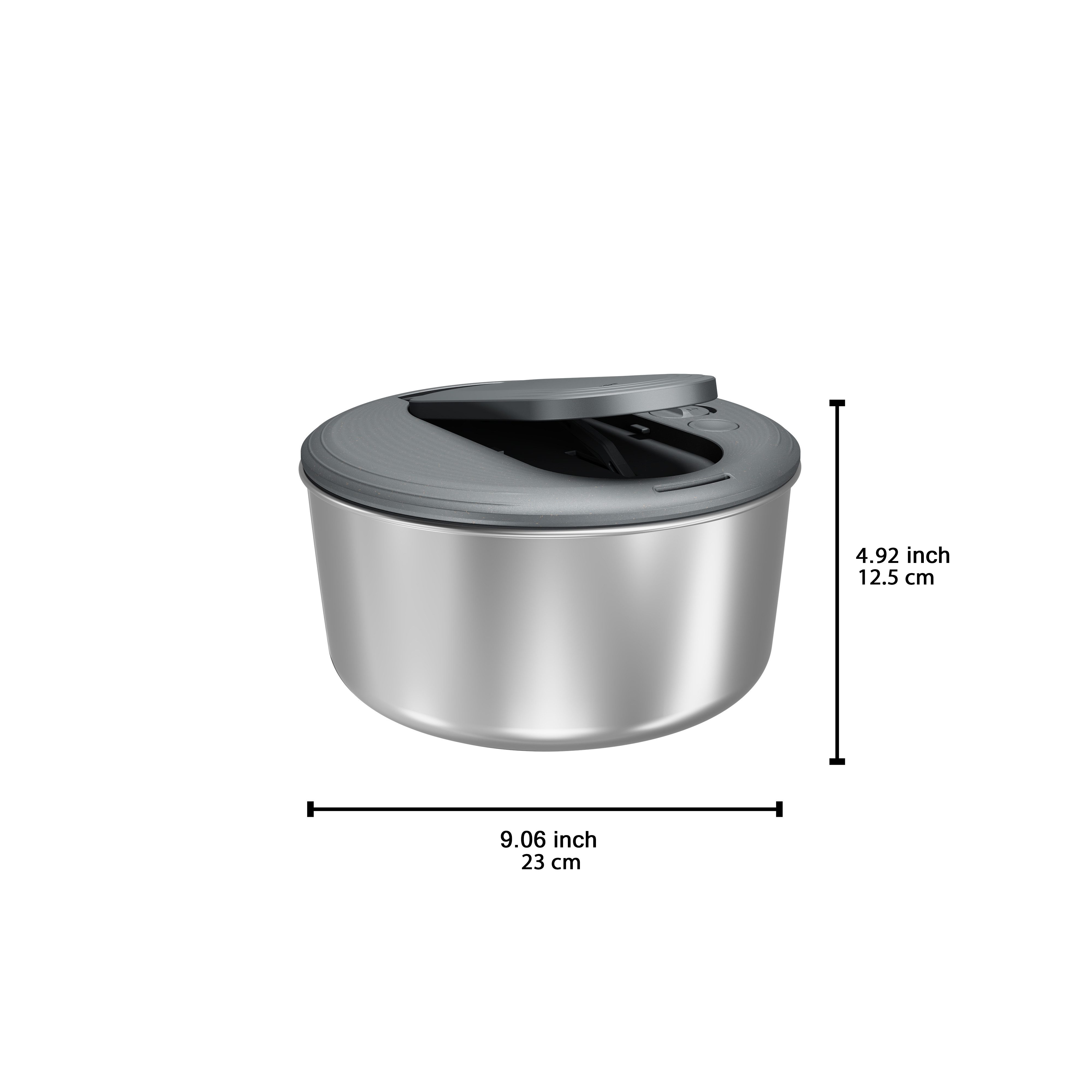 zyliss Salatschleuder Swift Dry Edelstahl, trocknet Salat in wenigen Sekunden, Größe S – Bild 4 von 5