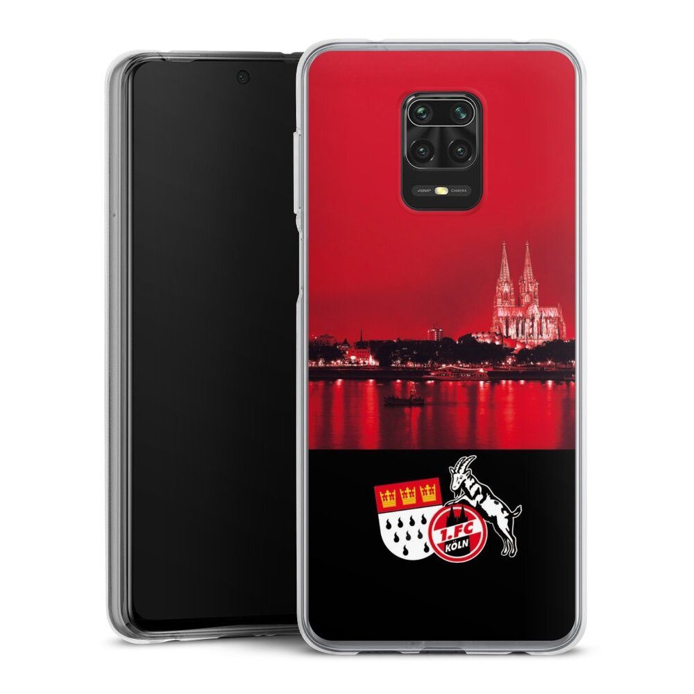DeinDesign Handyhülle Skyline 1. FC Köln Offizielles Lizenzprodukt Skyline Köln Rot, Xiaomi Redmi Note 9s Silikon Hülle Bumper Case Handy Schutzhülle