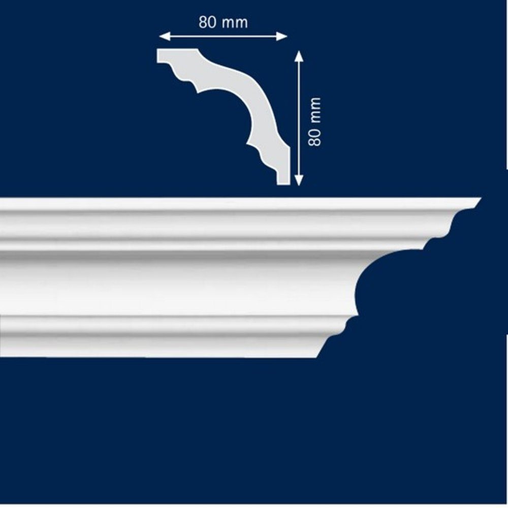PROVISTON Stuckleiste Polystyrol, 80 x 80 günstig online kaufen
