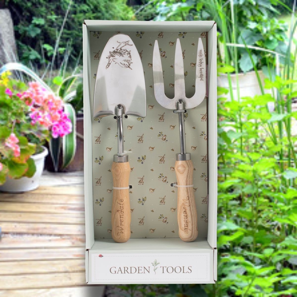 Wrendale Pflanzkelle Wrendale Designs 2er Set Garten-Harke und Schaufel, ca. 32 cm H, (Harke&Schaufel je 1 St)