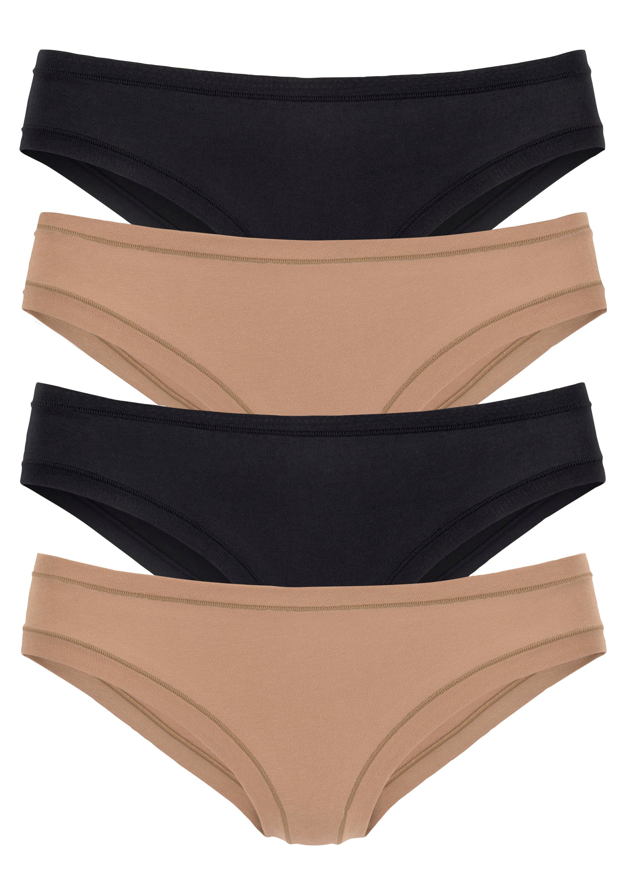 LASCANA Jazz-Pants Slips (Packung, 4-St) "Perfect Basics" aus elastischer Baumwolle
