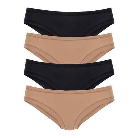 LASCANA Jazz-Pants Slips (Packung, 4-St) "Perfect Basics" aus elastischer Baumwolle