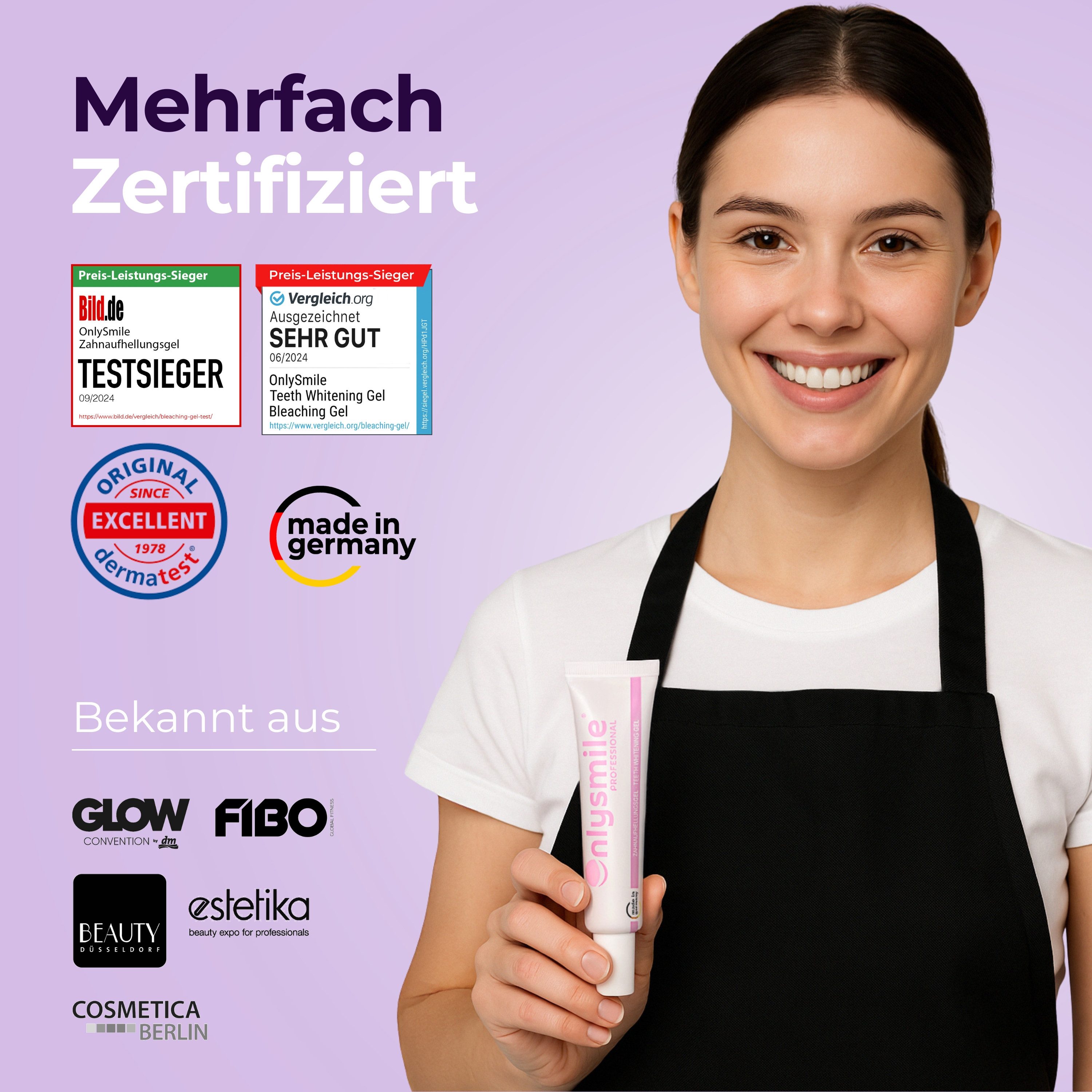OnlySmile Zahnbleaching-Kit 1-Year Whitening Bundle – 5x Whitening Gel & 2x Zahnpulver, Enthält 5 Gele + 2 Zahnpulver