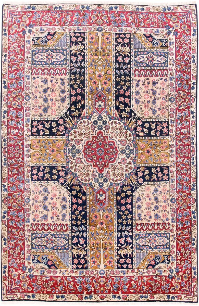 Orientteppich Yazd 196x294 Handgeknüpfter Orientteppich / Perserteppich, Nain Trading, rechteckig, Höhe: 12 mm