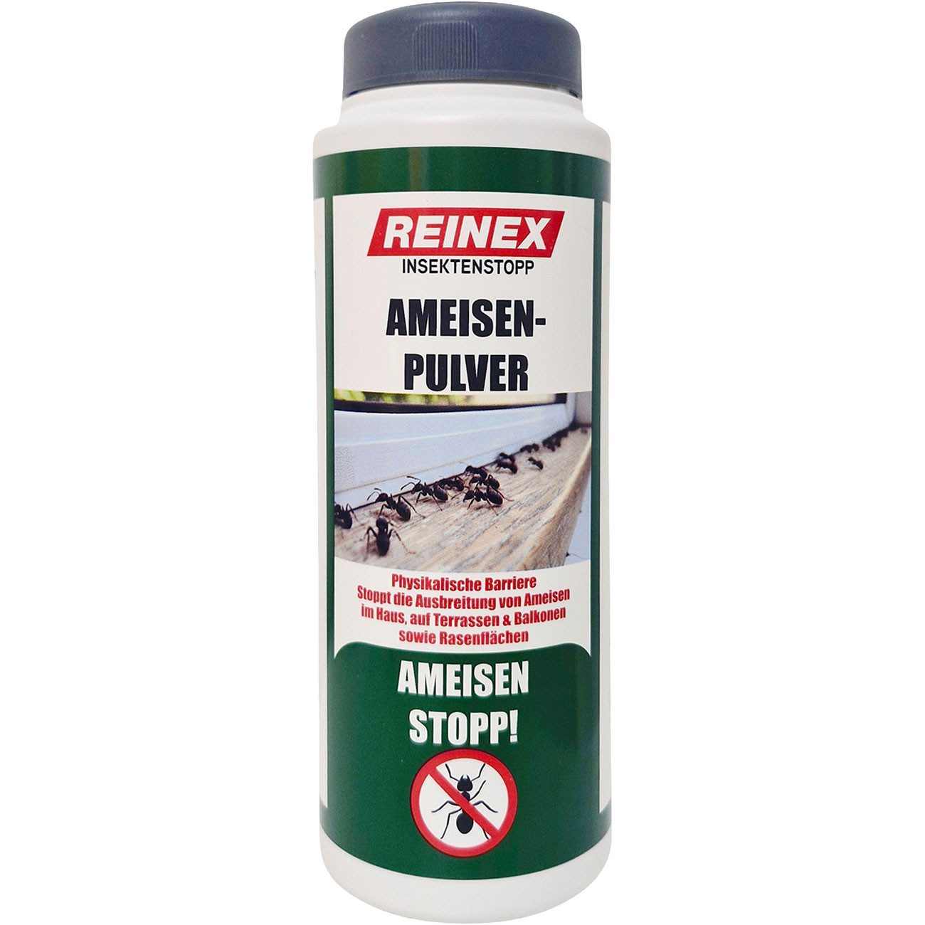Reinex Insektenspray Ameisen-Pulver 250g Physikalische Barriere gegen Ameisen Haus & Garten, 250 g, ohne Biozide, zum Streuen & Gießen, rein physikalisch