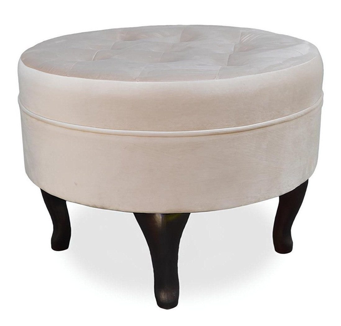 Xlmoebel Hocker Fußbank Ottomane Sitzhocker Chesterfield Polsterhocker Ottomane Pouf (CHESTERFIELD HOCKER OKRAGLA), Hergestellt in Europa