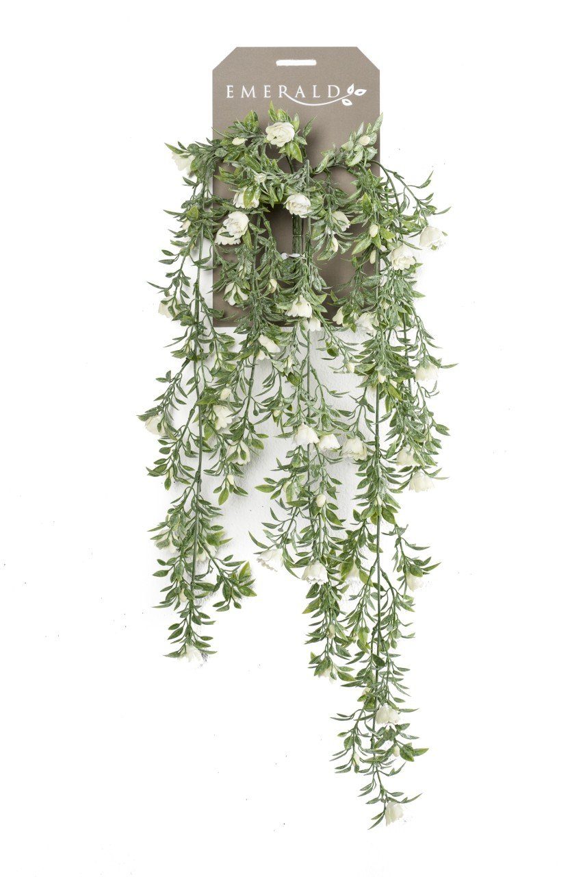 Kunstblume, Emerald Eternal Green, Weiß L:75cm B:20cm Kunststoff