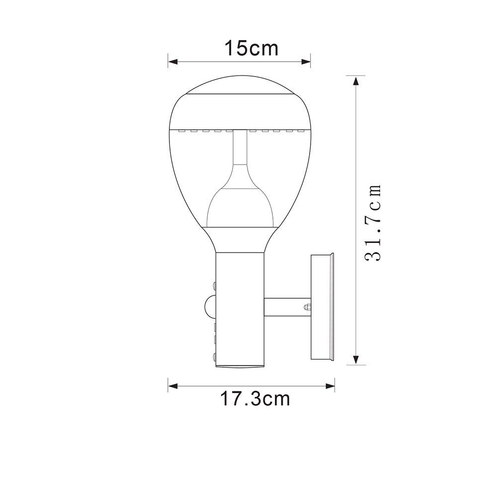 etc-shop Außen Leuchte LED Bewegungsmelder Leuchtmittel inklusive, 11,5 Set Watt Lampe Außen-Wandleuchte, Wand Warmweiß, 2er