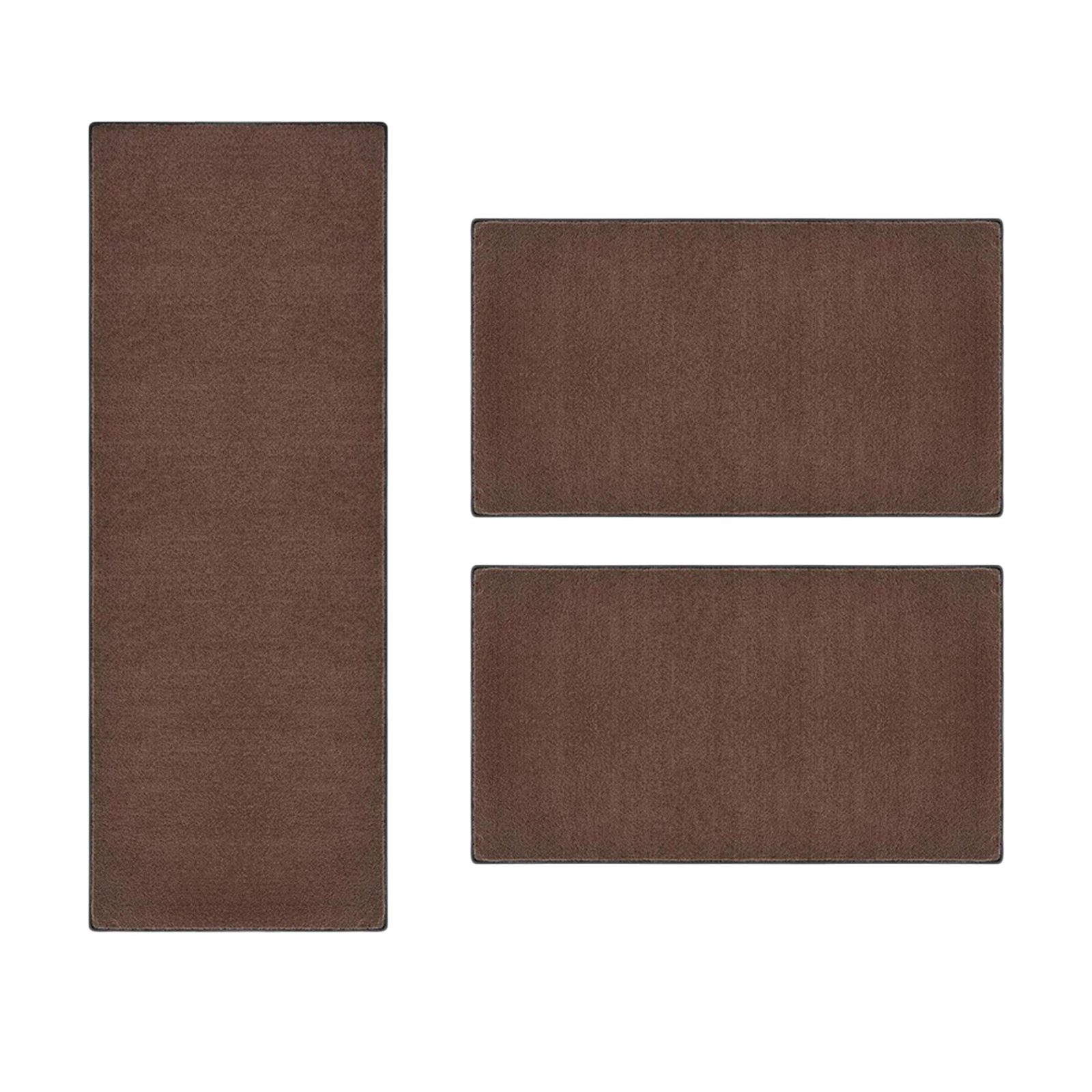 Karat Hochflor-Bettumrandung Fallon, Bettvorleger, Läufer-Set ideal fürs Schlafzimmer, Höhe 8.5 mm, (3-tlg), Velours