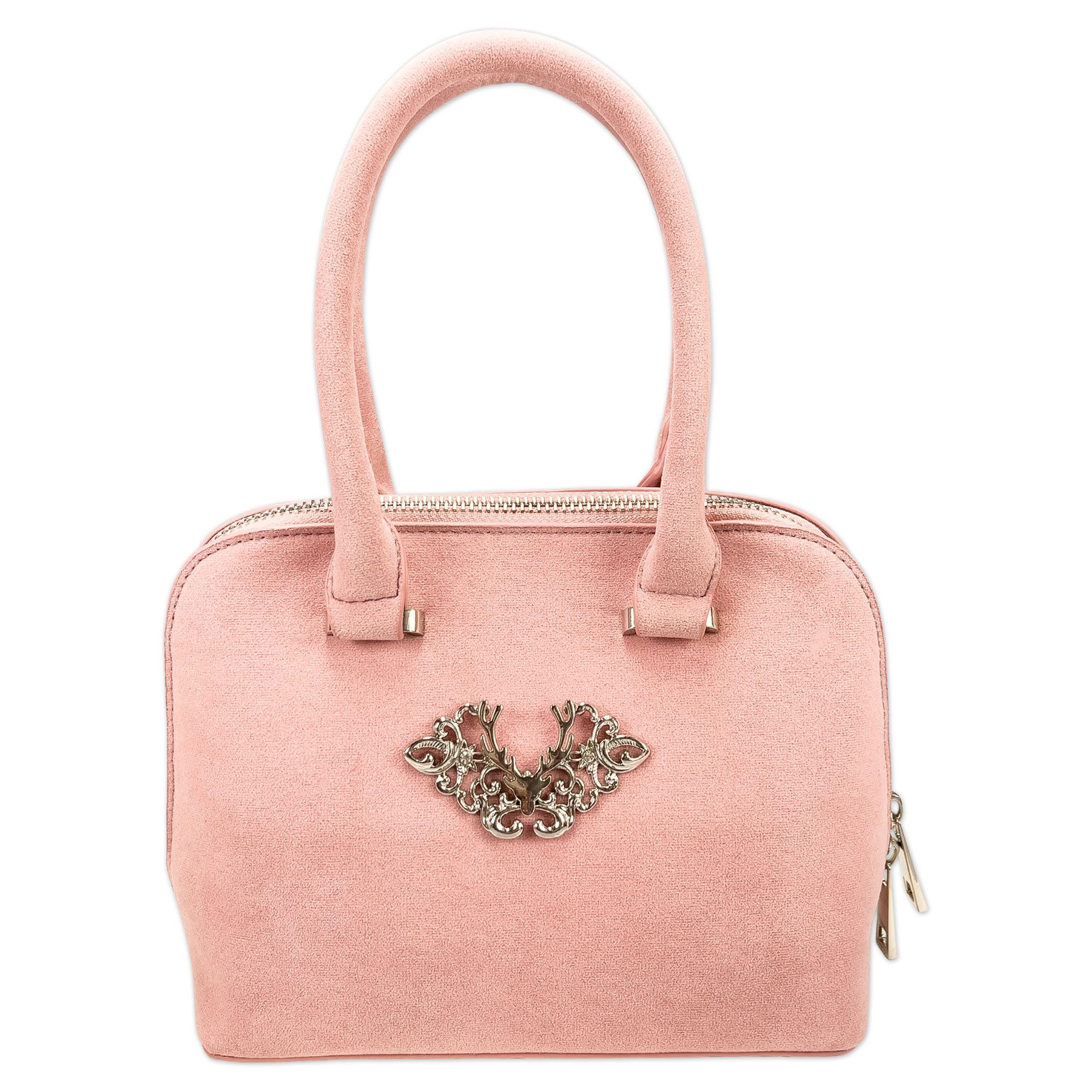 Alpenflüstern Handtasche Trachtentasche Ornament-Hirsch (rosa-ros)