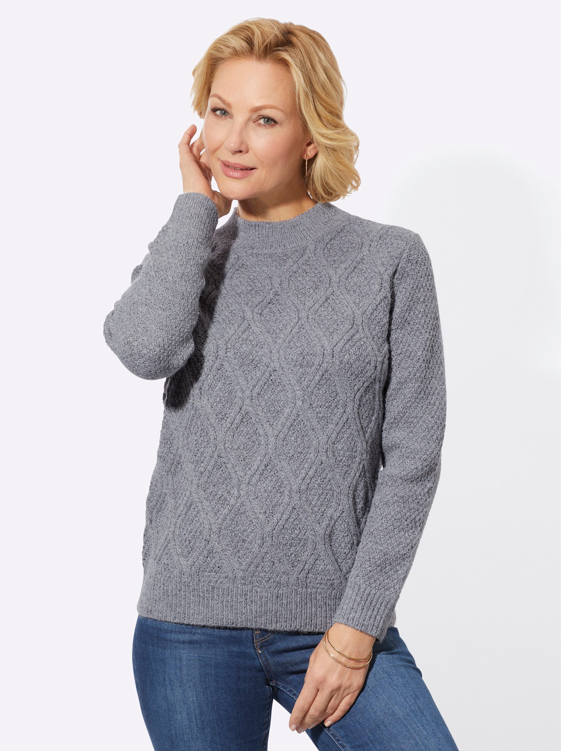 Strickpullover Pullover Langarm Struktur