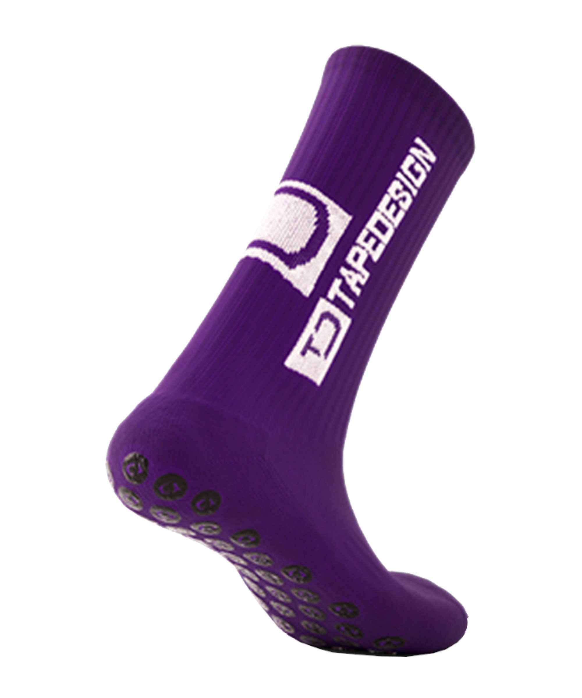 lilaschwarz default Socken Sportsocken Tapedesign Gripsocks