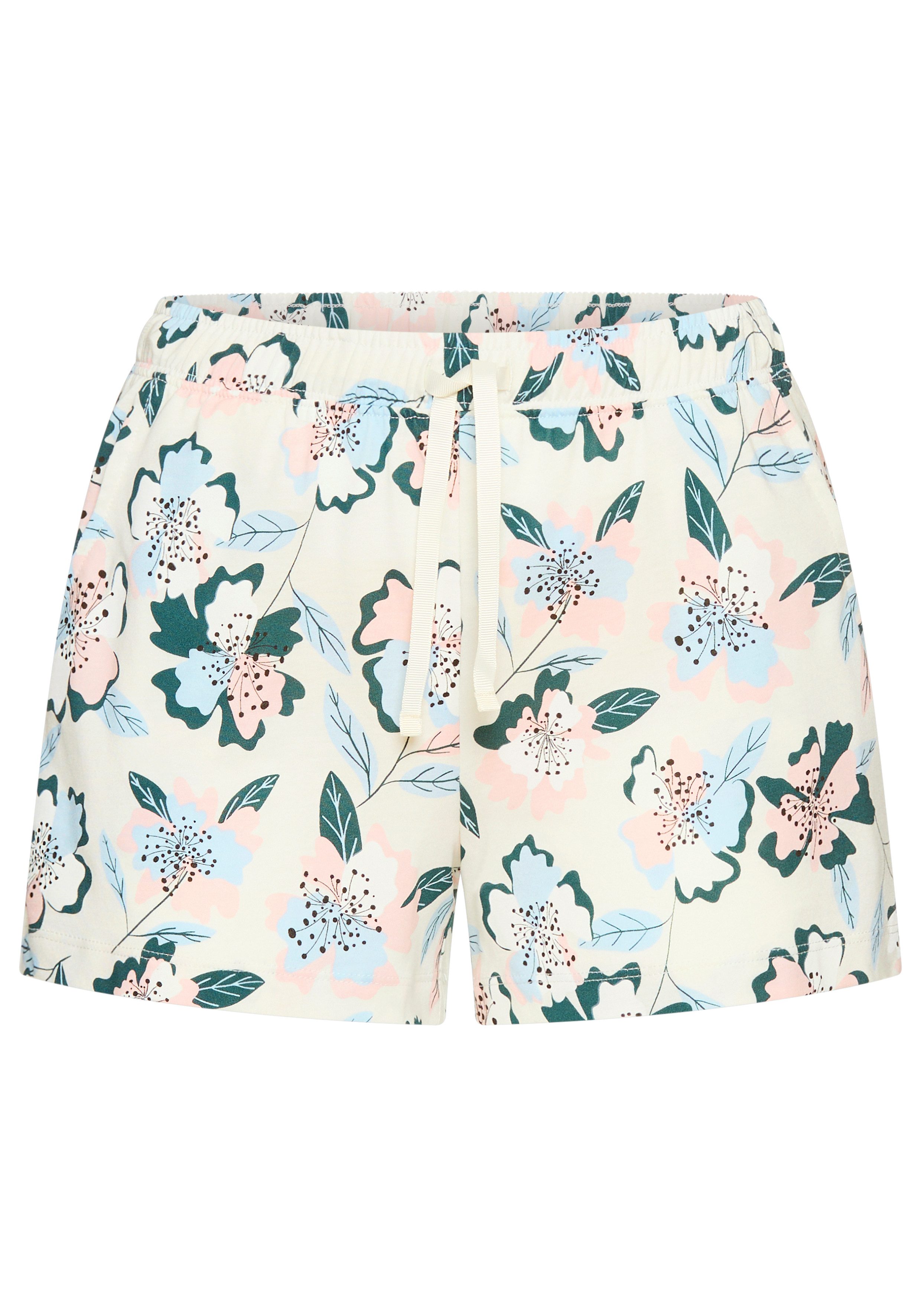 s.Oliver Pyjamashorts Schöner Blumen oder Streifen Druck