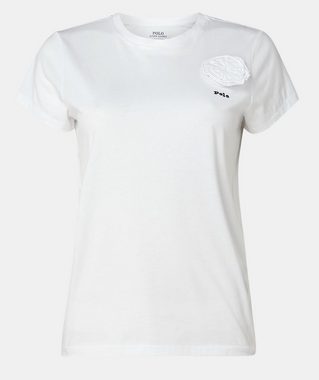 Ralph Lauren T-Shirt POLO RALPH LAUREN Retro Flower Appliqué Logo T-shirt Shirt Top Bluse R