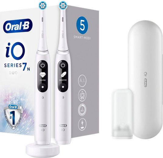 Oral B Elektrische Zahnbürste iO Series 7N mit 2. Handstück, Aufsteckbürsten: 2 St., Magnet-Technologie