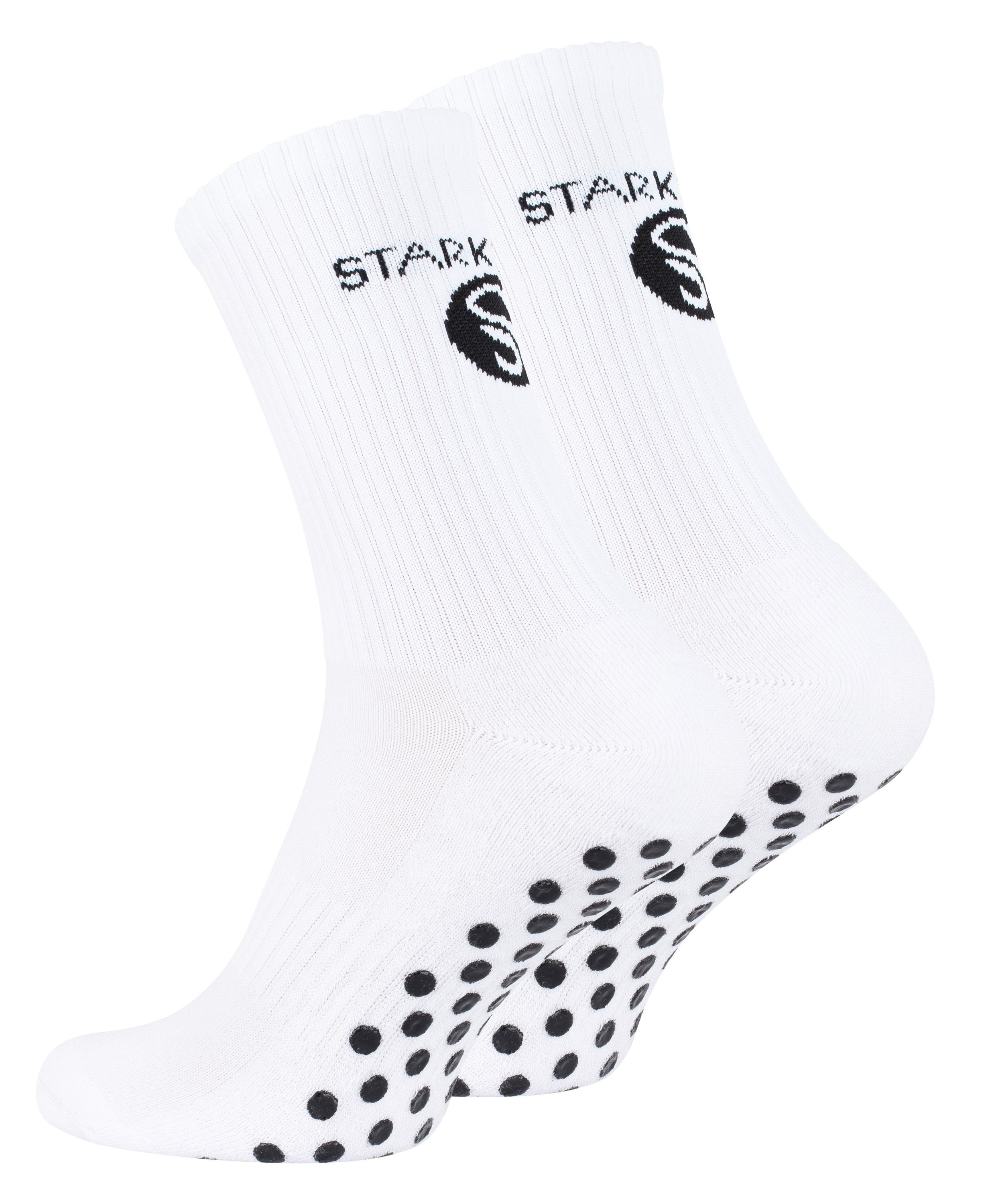 Socken Sportsocken Weiß Rutschfeste Stark Fußball Sportsocken mit Soul® Anti-Rutsch-Sohle -