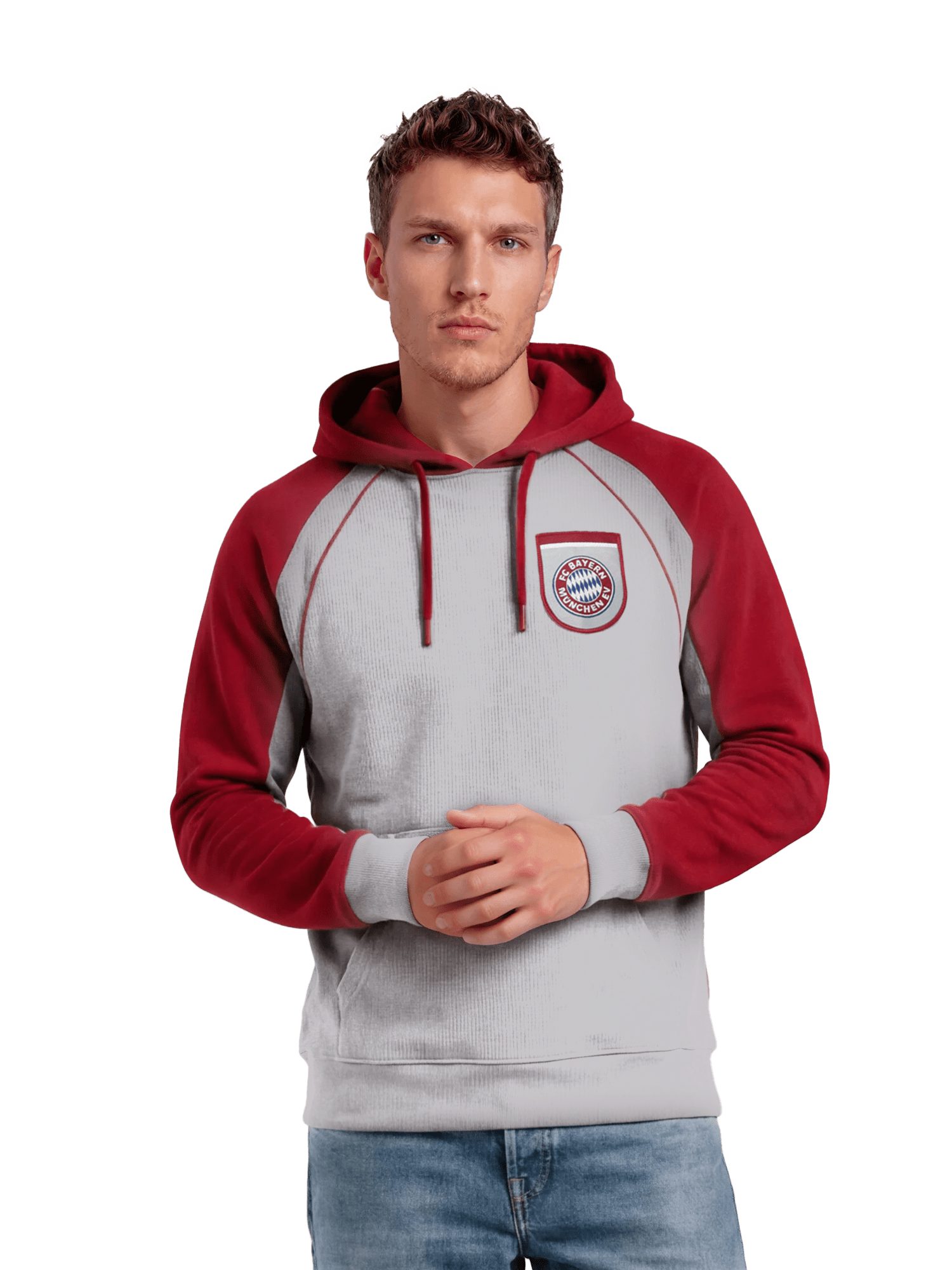 COPA Kapuzenpullover FC Bayern München, Hoodie 1998, Herren, Grau