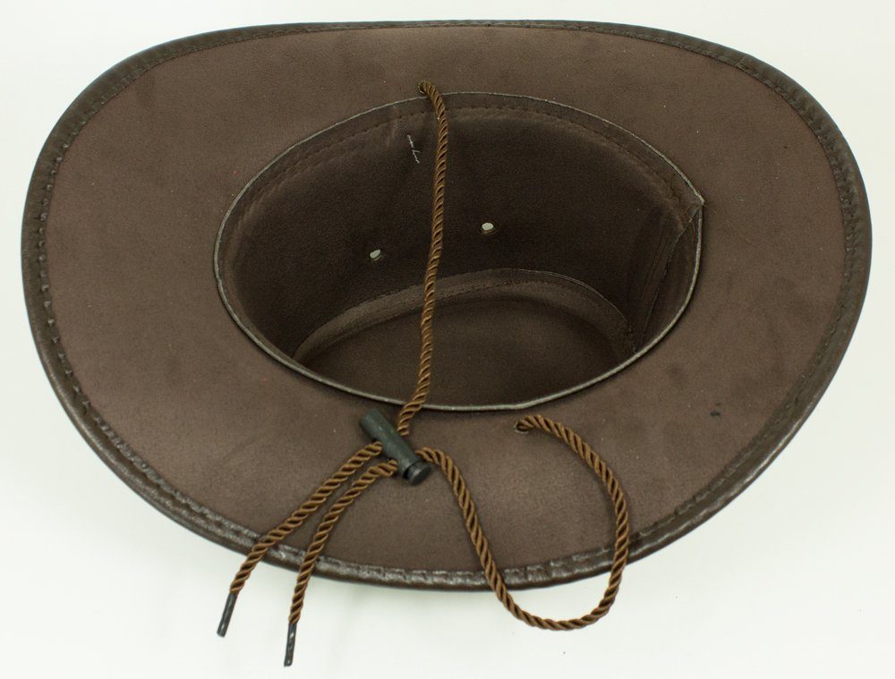 Das Kostümland Kostüm Cowboyhut John im Lederlook zum Western Kostüm - B günstig online kaufen