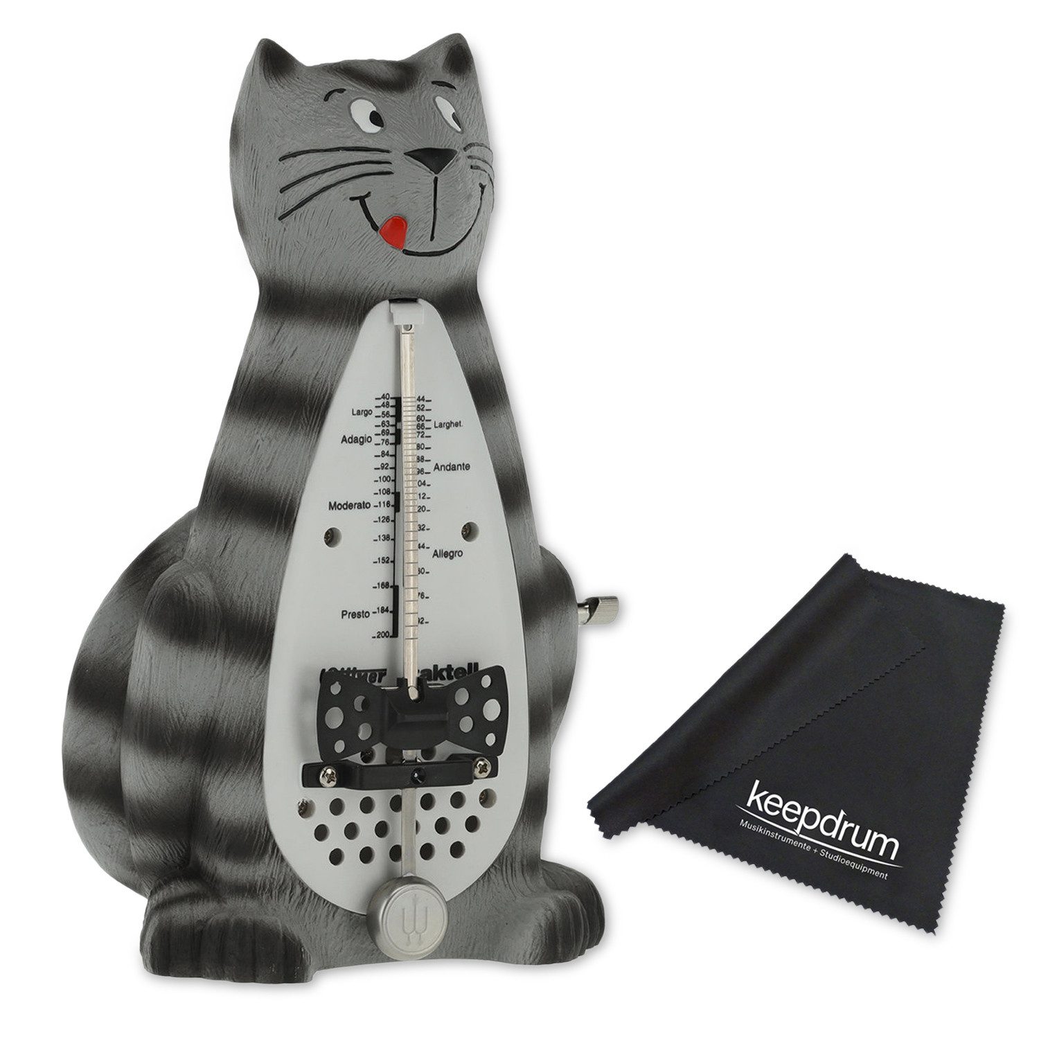 Wittner Metronom Wittner Metronom Kater mechanisches Taktell mit Tuch, Mechanisch aufziehbar