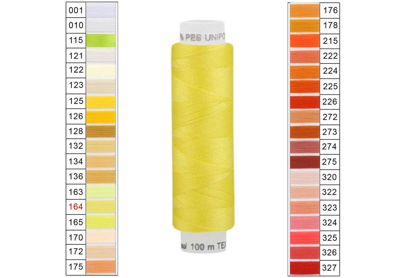 Thumbnail - maDDma Nähgarn 10 x 100m Unipoly 120 TEX14x2 Universalnähgarn 1v6 Nähgarn, 100 m, 164