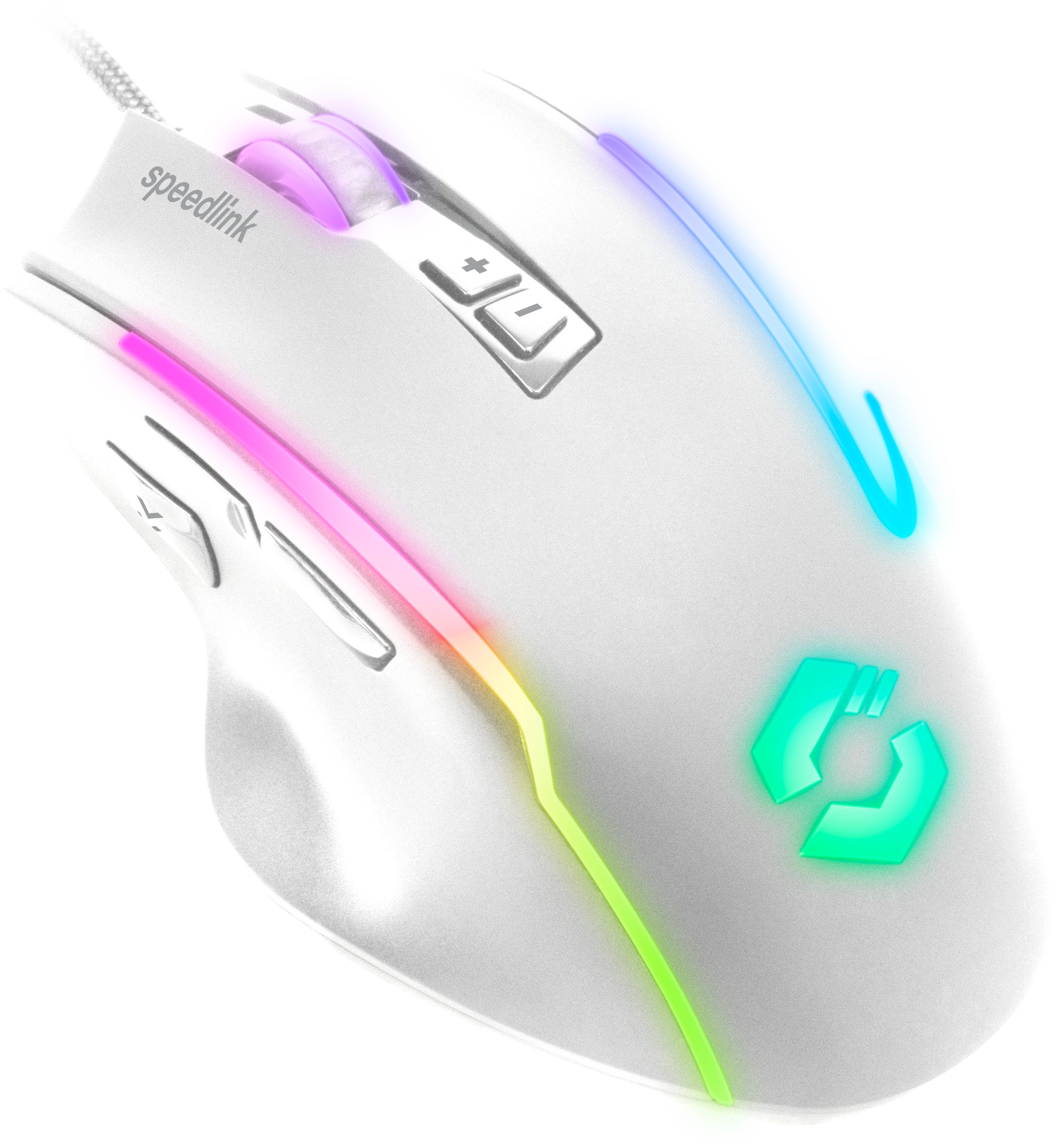 Speedlink DECUS NX gummierte, RGB beleuchtete Gaming-Maus (konfigurierbare RGB Beleuchtung)