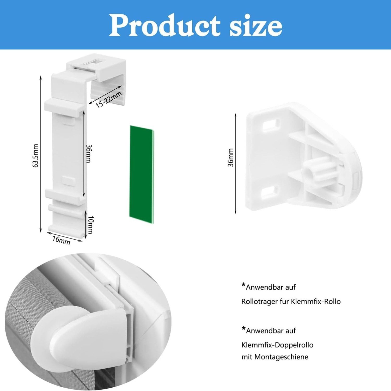 LuxusKollektion Jalousie Klemmfix Halterung 8 Stk günstig online kaufen