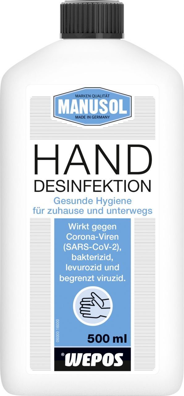 Trend Line Haushaltsschere Manusol Hand Desinfektion 500 ml Gesunde Hygiene