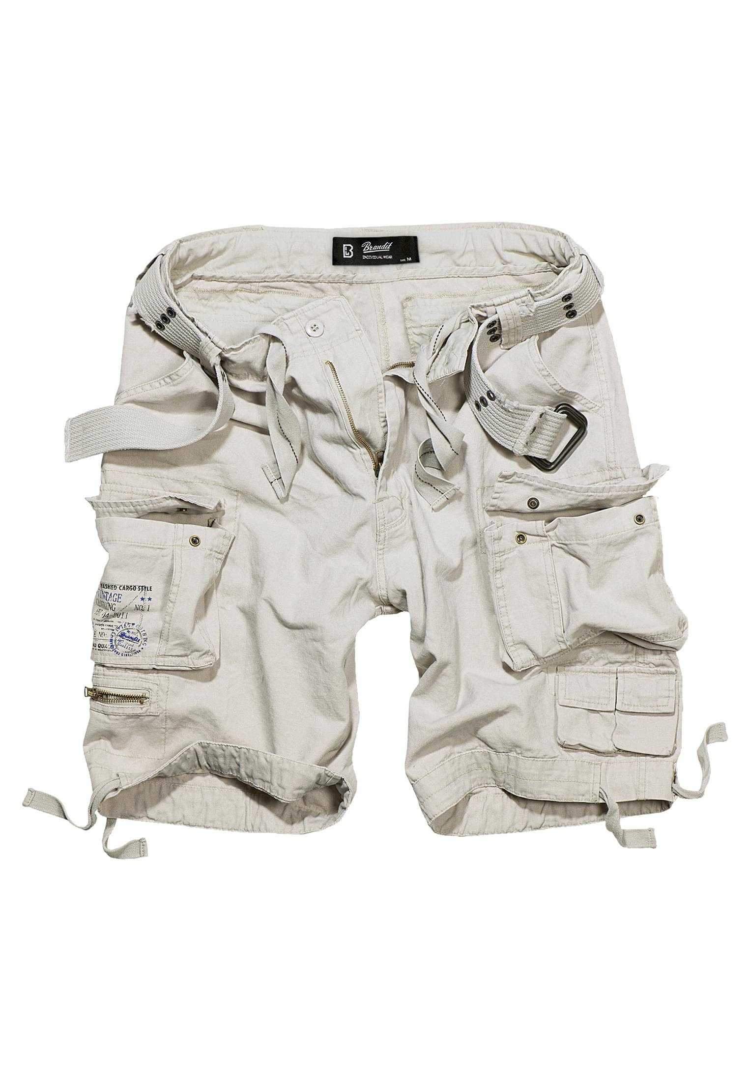 Brandit Stoffhose Herren Savage Vintage Cargo Shorts (1-tlg) white