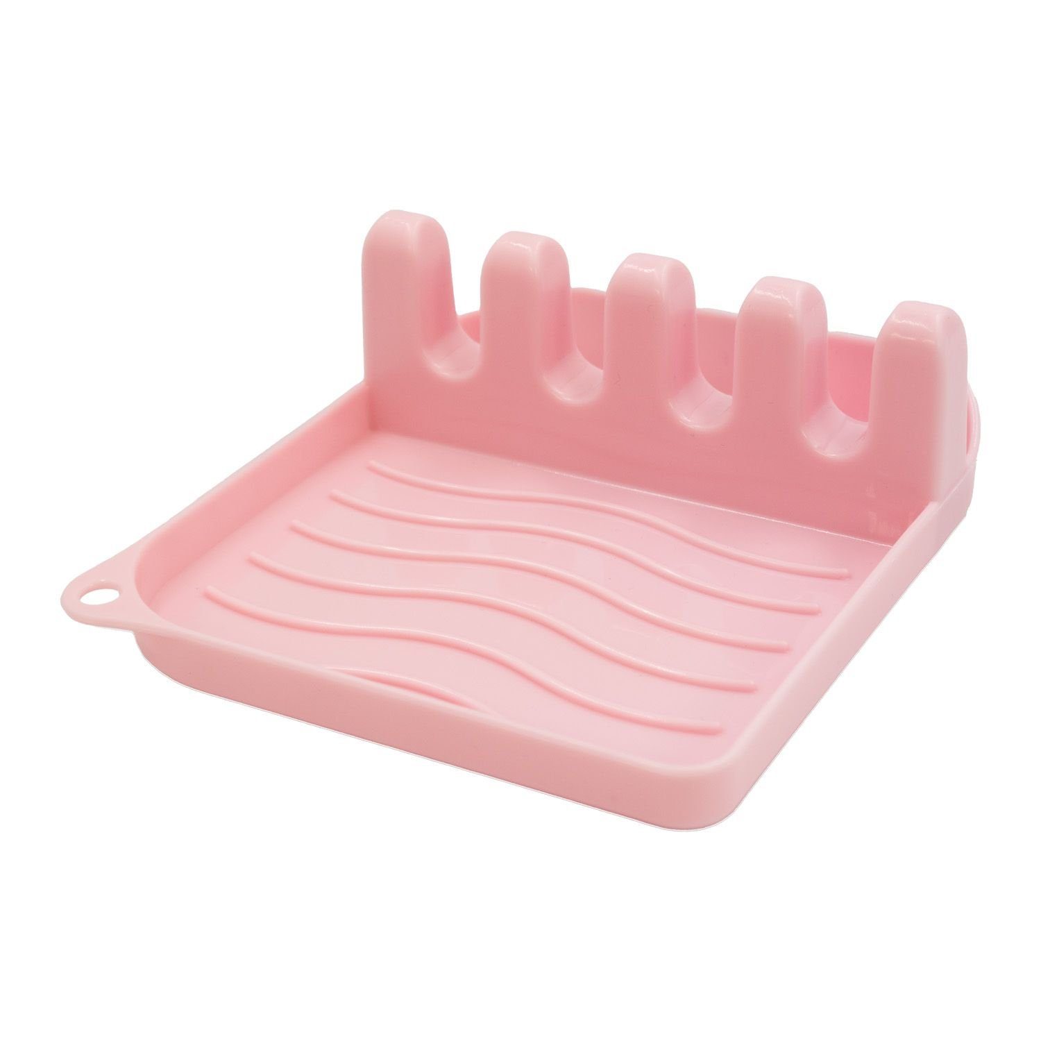 Intirilife Kochlöffelhalter, Kochlöffelablage in Rosa - 14 x 12.5 x 4.8 cm