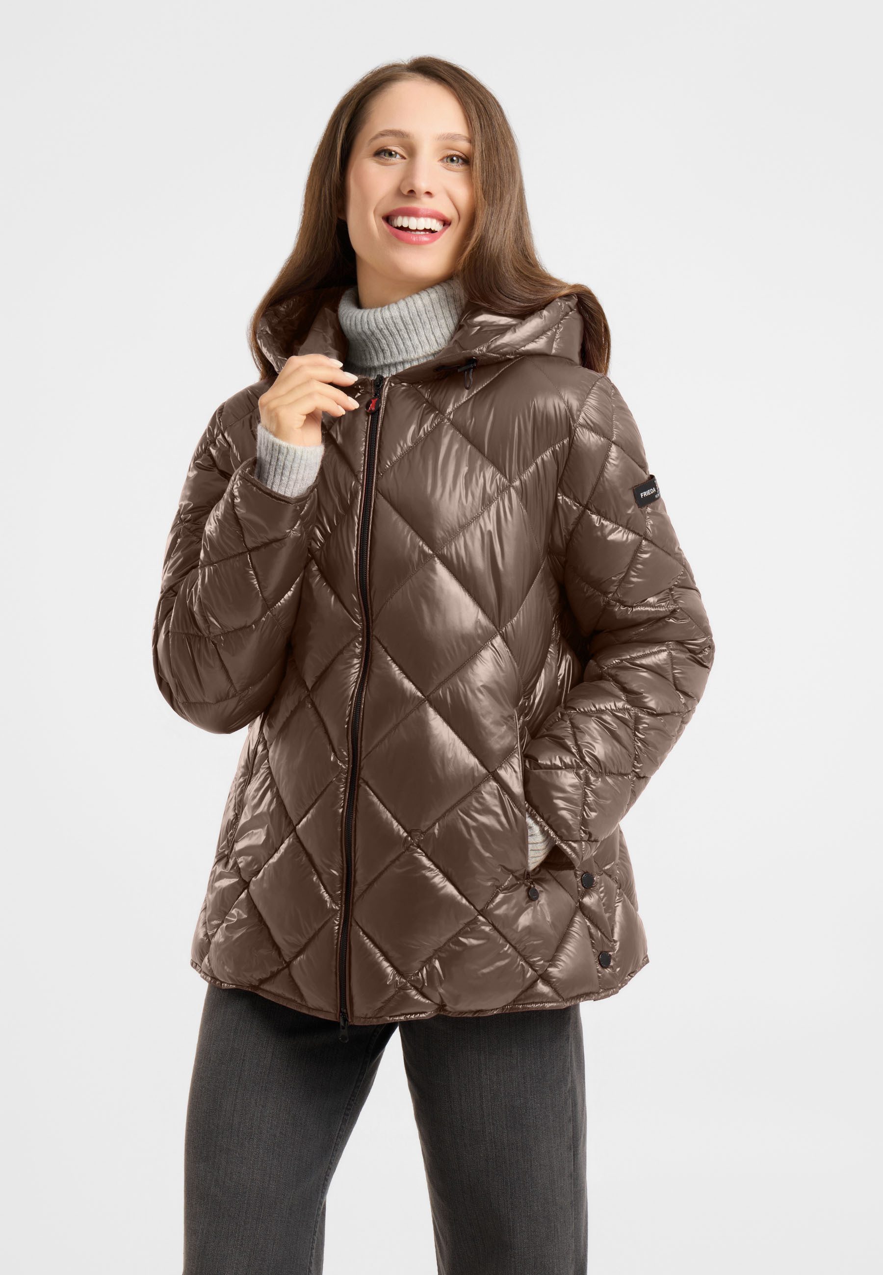 Frieda & Freddies Winterjacke Frieda & Freddies Steppjacke aus Glossy-Nylon