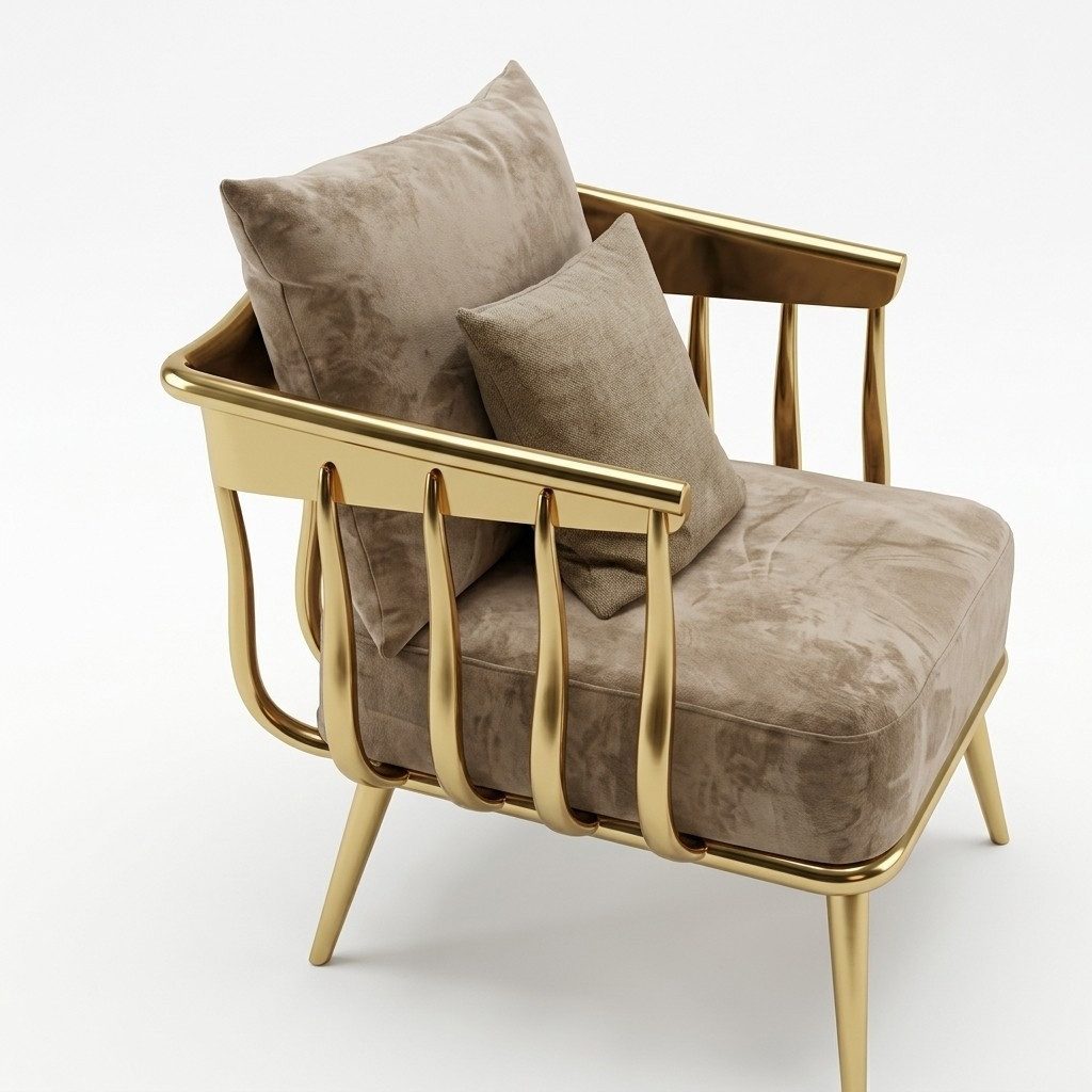 JVmoebel Sessel Design Sessel aus Metall in modernem Stil für Lounge und Relaxen (1-St., Sessel), Made in Europa