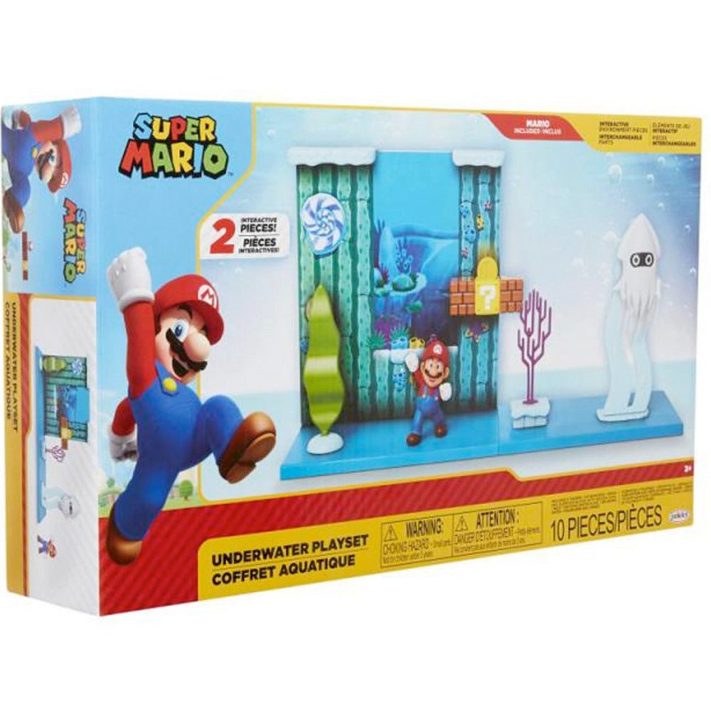 Super Mario Actionfigur Nintendo Super Mario Underwater Spielset, 6,5 cm