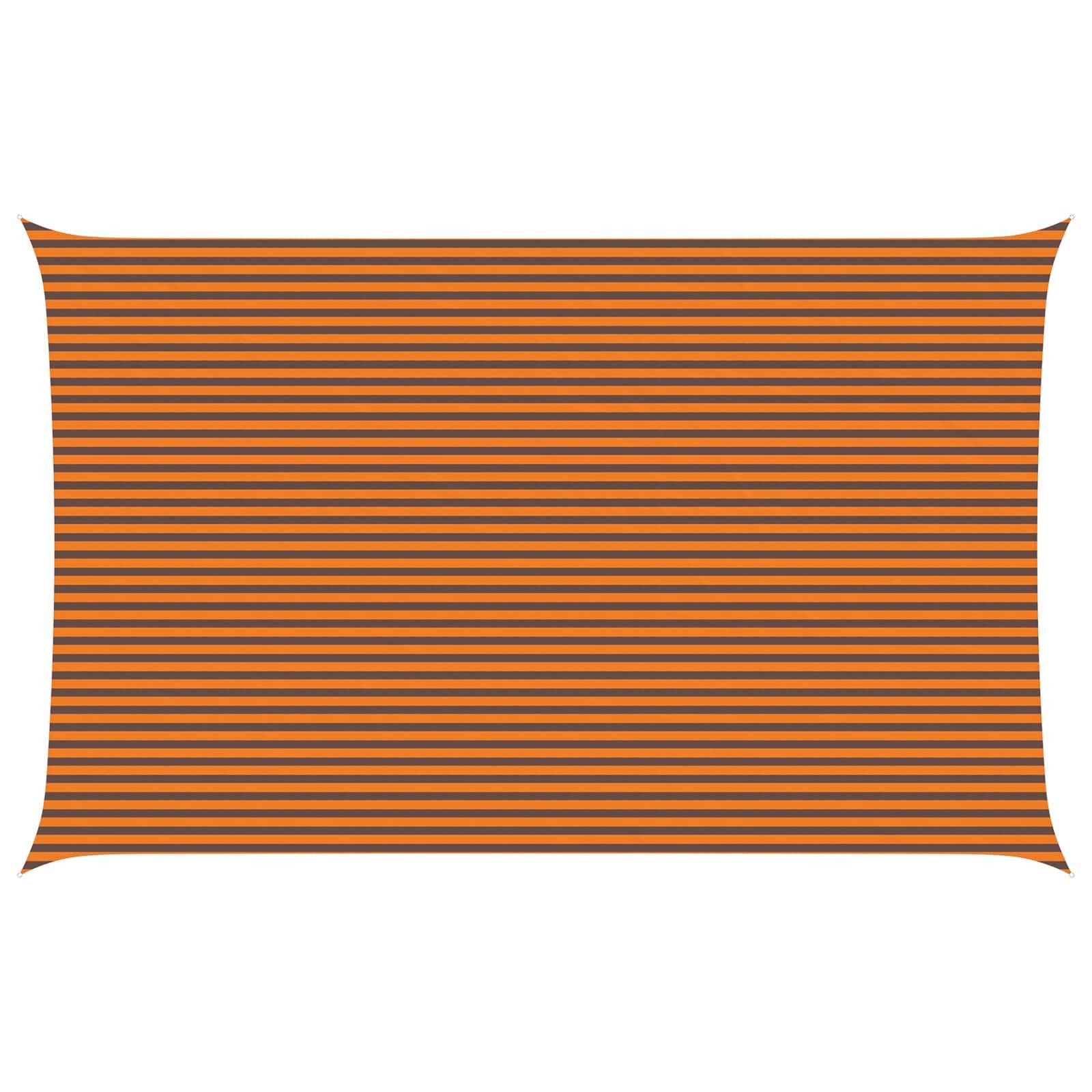 vidaXL Sonnensegel Sonnensegel Orange und Braun 8 x 5 m 100 % Polyester Oxford, (1-tlg)