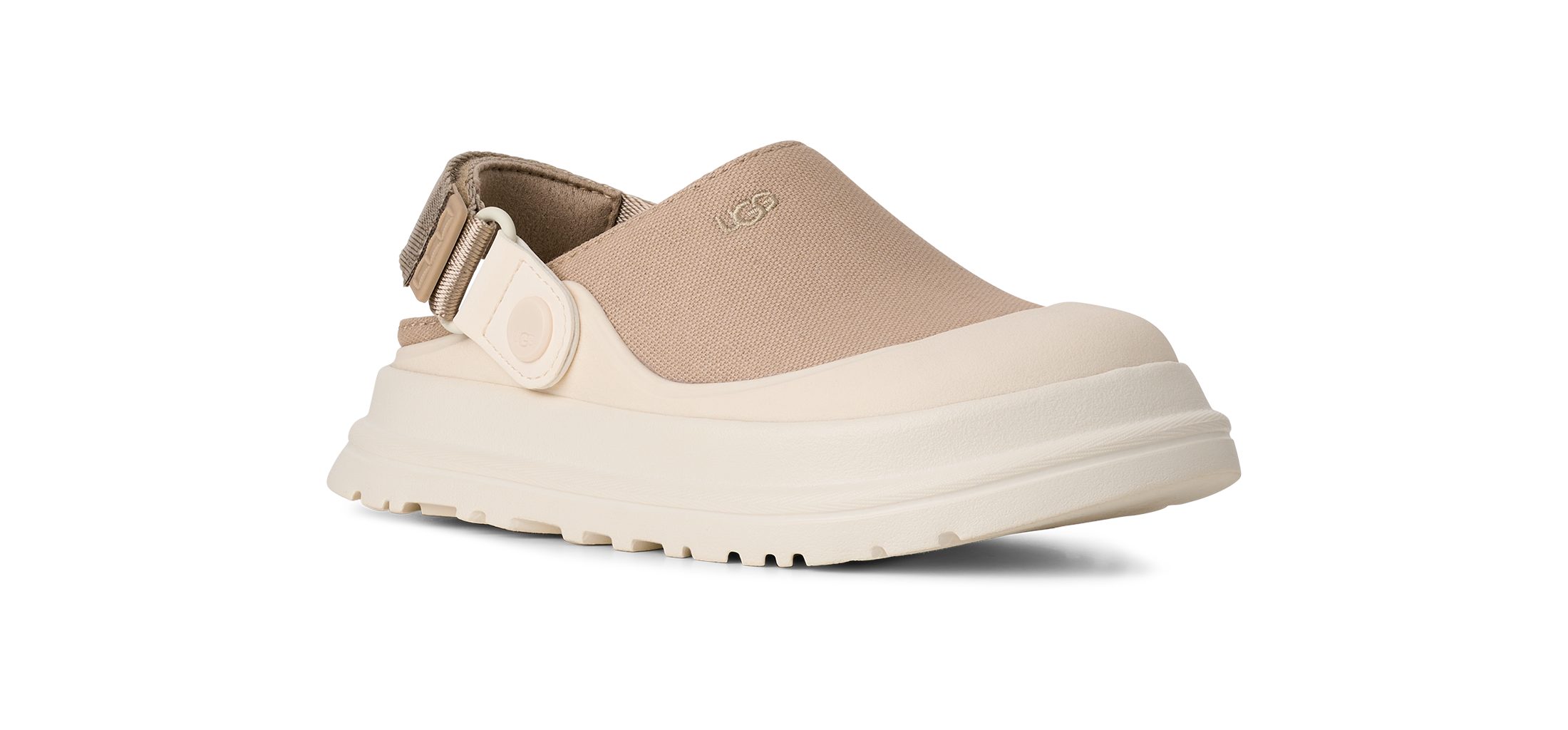 UGG GOLDENGLOW CANVAS CLOG Mule, Sabot mit Klettverschluss