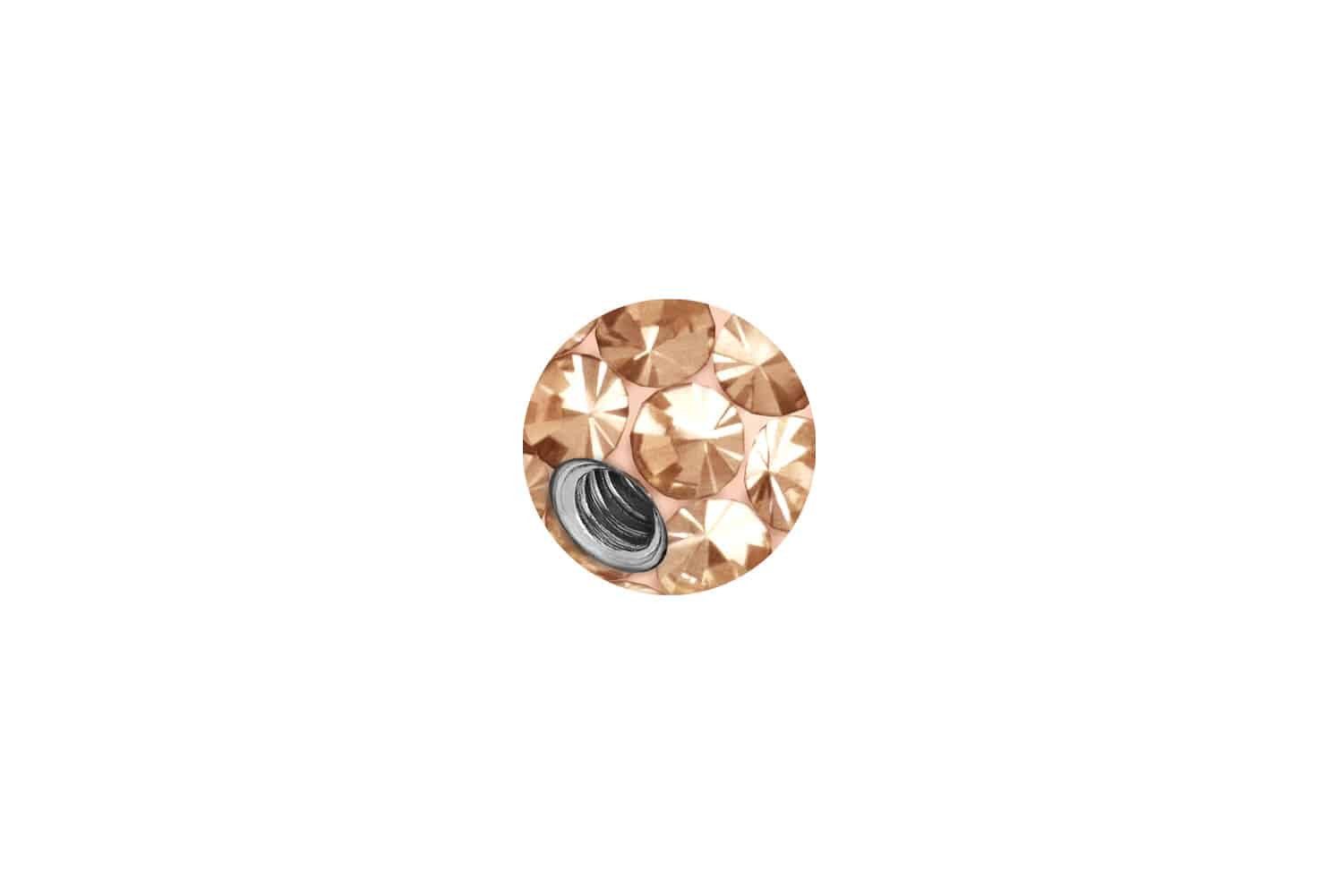 Piercing-Set Titan Schraubkugel SPEZIAL-KRISTALLE + EPOXY