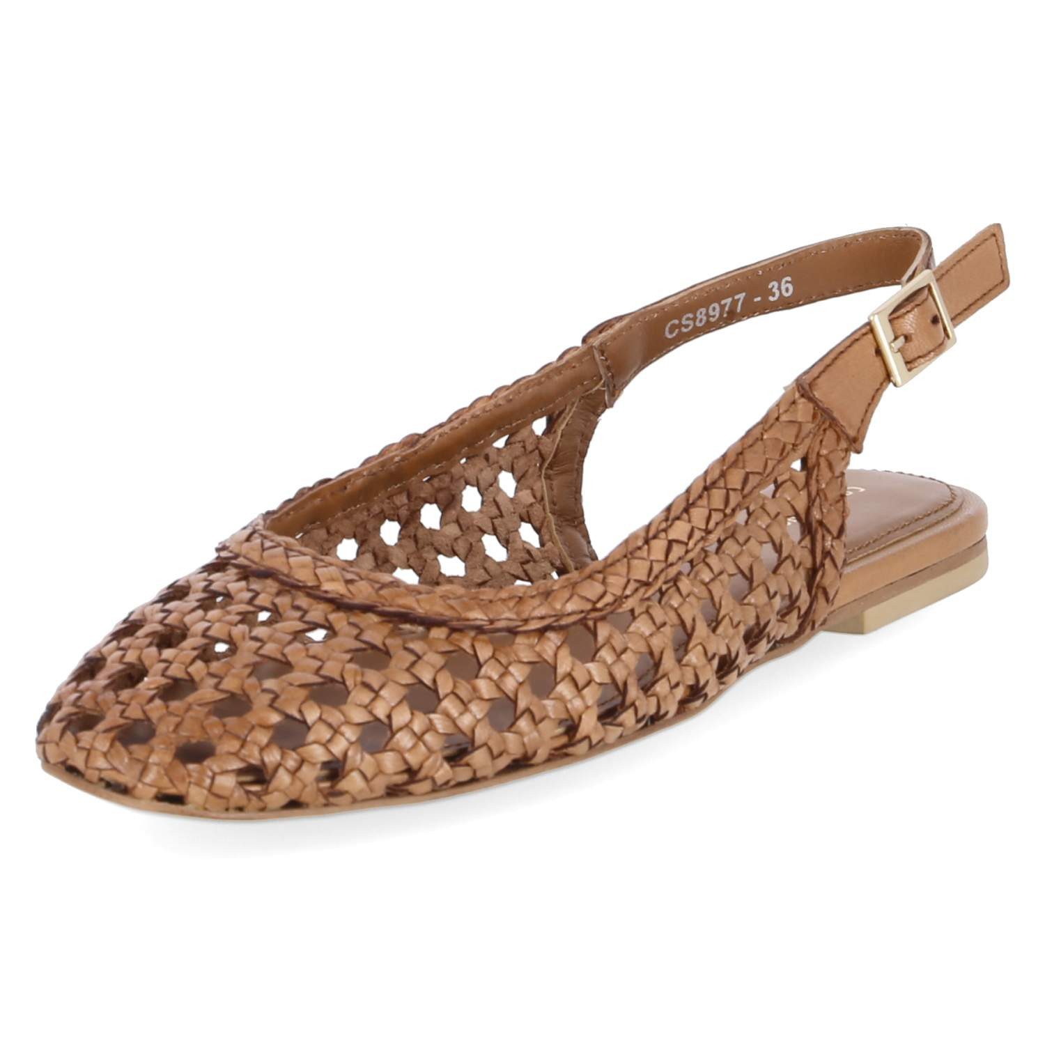 Copenhagen Studios Copenhagen Shoes CS8977-0241 COGNAC Damen Glattleder brown Slingpumps