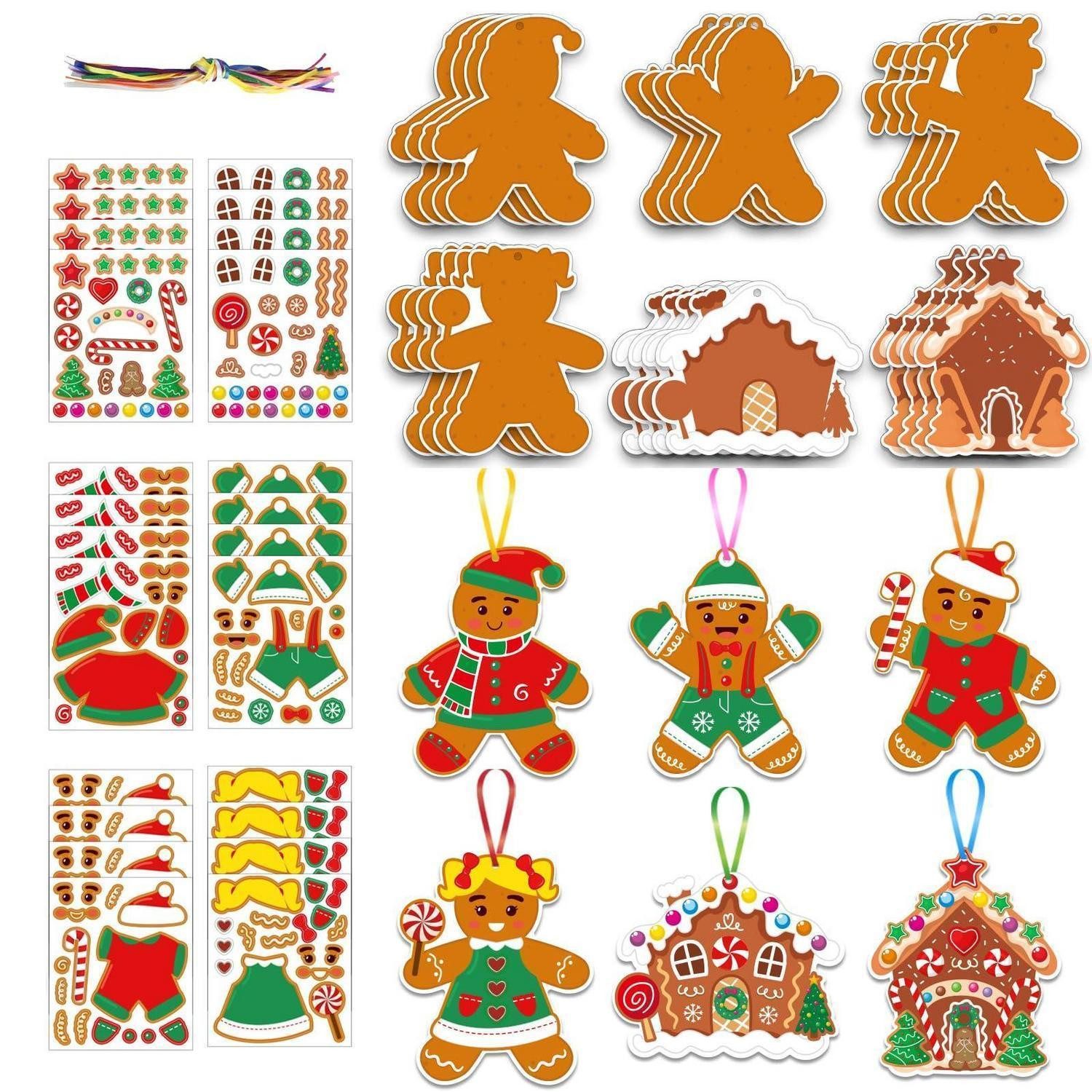 LuxusKollektion Kreativset Bastelset Lebkuchenmann Kinder 24tlg