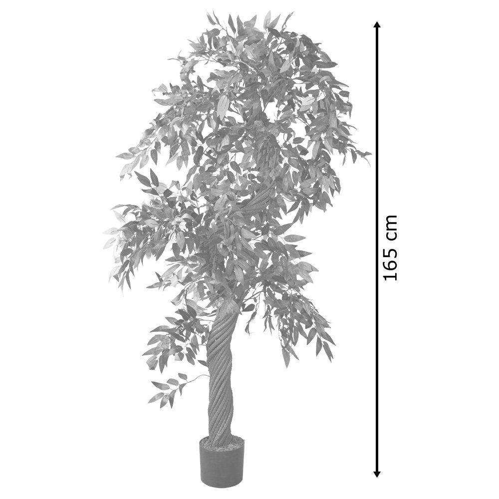 Decovego, Decovego Kunstpflanze Pflanze Kunstbaum Eukalyptus Eukalyptusbaum 165 Künstliche cm