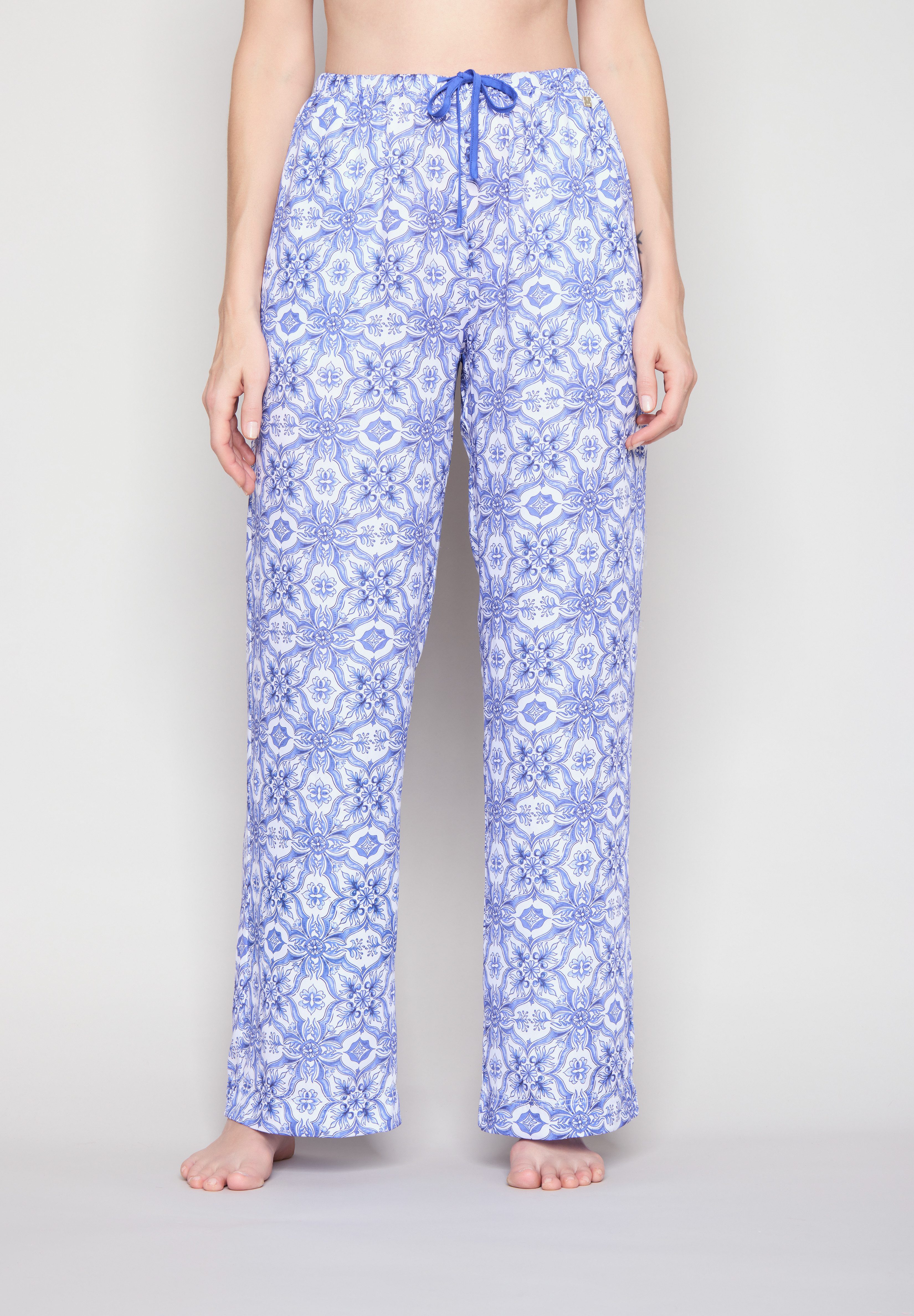 JOOP! Pyjamahose mit Allover-Print und seitlichen Taschen