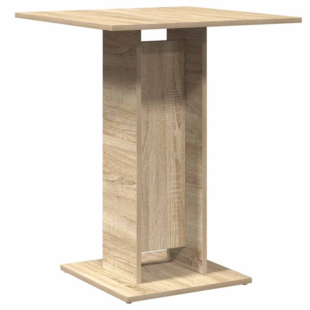 furnicato Bistrotisch Sonoma-Eiche 60 x 60 x 75 cm Massivholz (1-St), Stabiler Stehtisch mit pflegeleichter Oberfläche für Wohnambiente