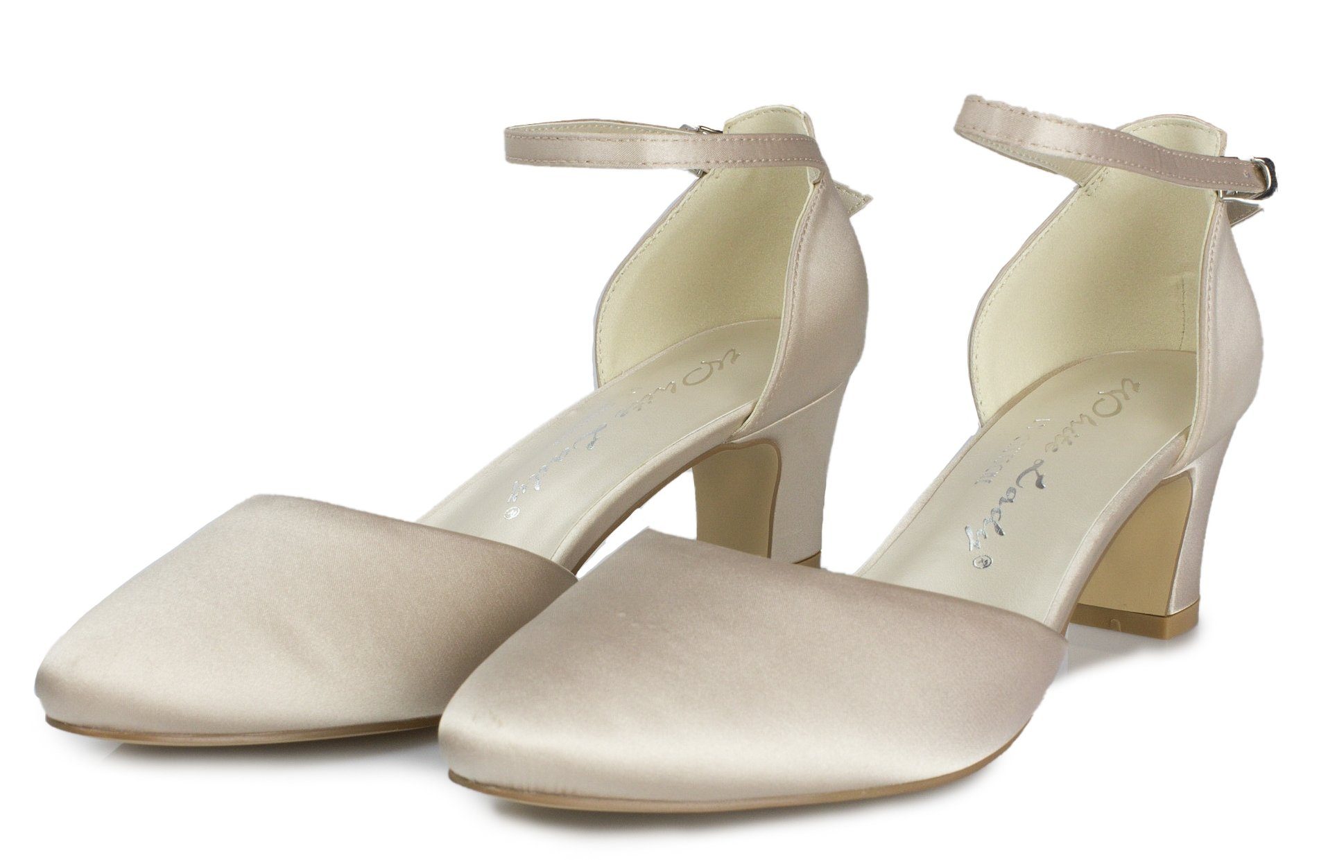 White Lady 700 Satin - Riemchen Pumps Slingpumps