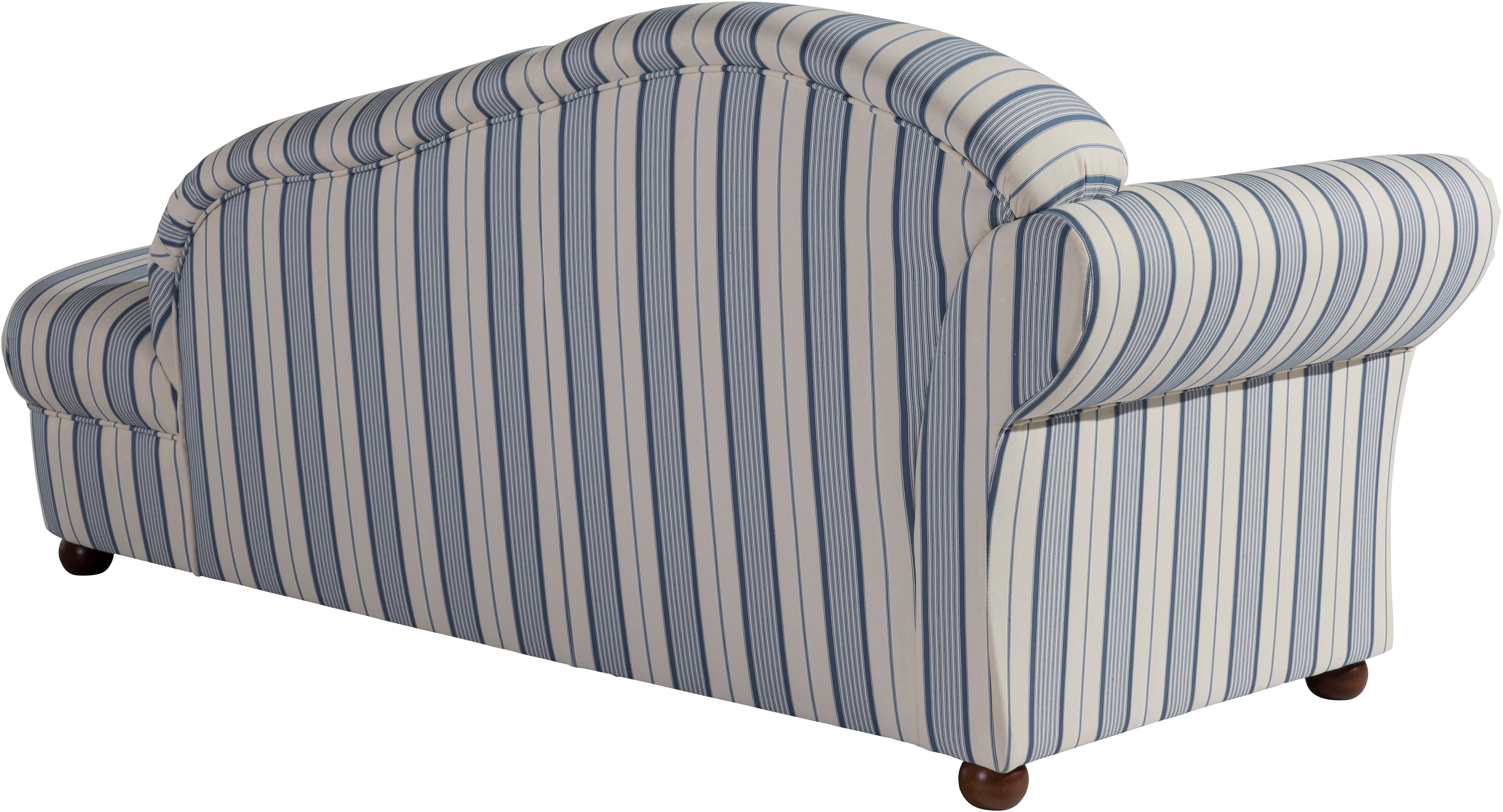 Max Winzer® Recamiere Caros, klassisch moderne Recamiere im Landhausstil, Solitärmöbel, komfortabler Sitzkomfort durch Federkern, Retro, Streifendesign