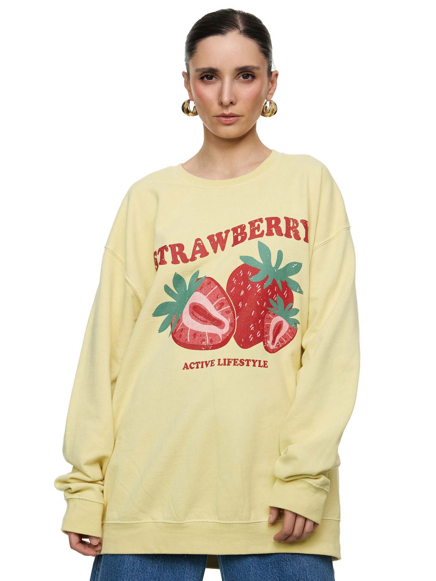 Worldclassca Sweatshirt Worldclassca Oversized Sweatshirt Print günstig online kaufen