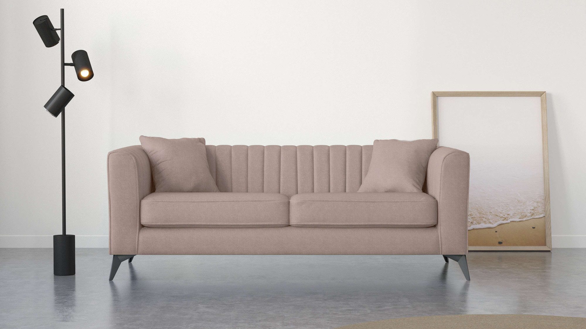 Places of Style 3-Sitzer "MATTHEW elegantes Designsofa, Maße B/T/H: 201/86/ günstig online kaufen
